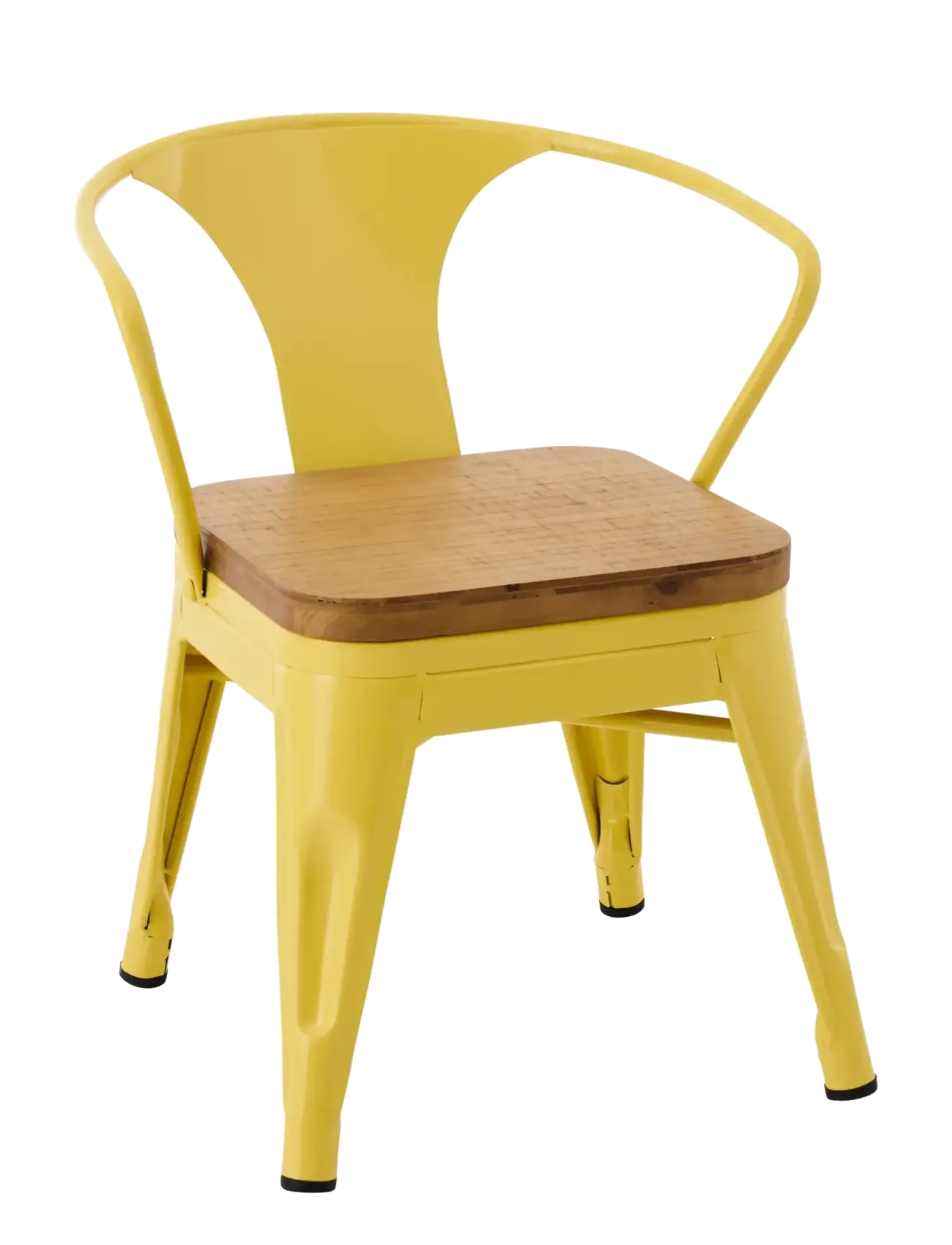 J-Line KIDS CHAIR EVI IRON/PLYWOOD YELLOW - J-Line - YELLOW / yellow