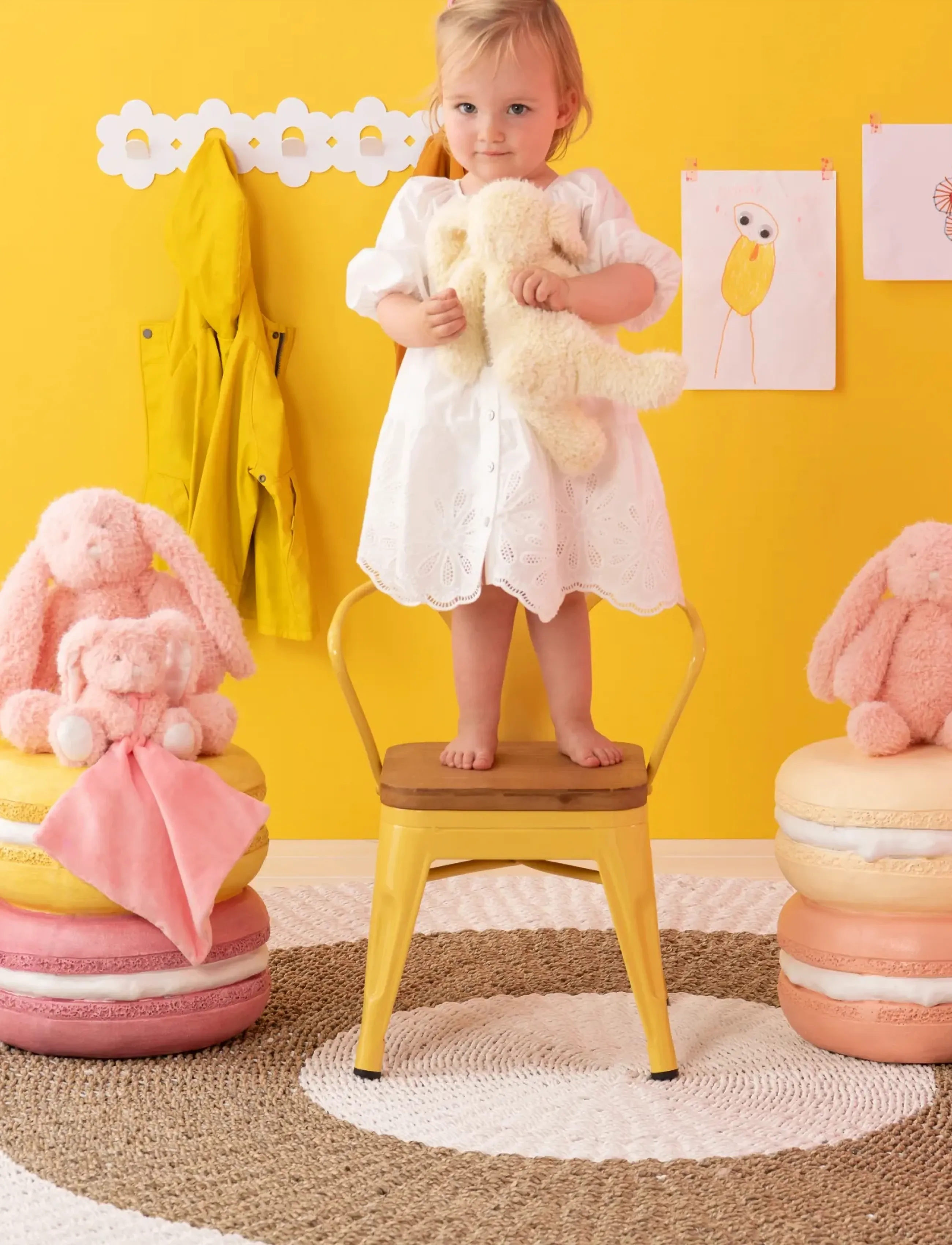 J-Line Kids Chair Evi Iron/Plywood Yellow, One Size, Baby Nursery, Gelb - Chairs & Accessories, Kinder