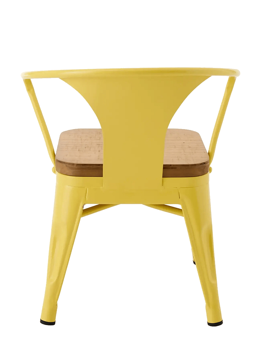 J-Line - KIDS CHAIR EVI IRON/PLYWOOD YELLOW - chaises et tabourets - yellow - 4
