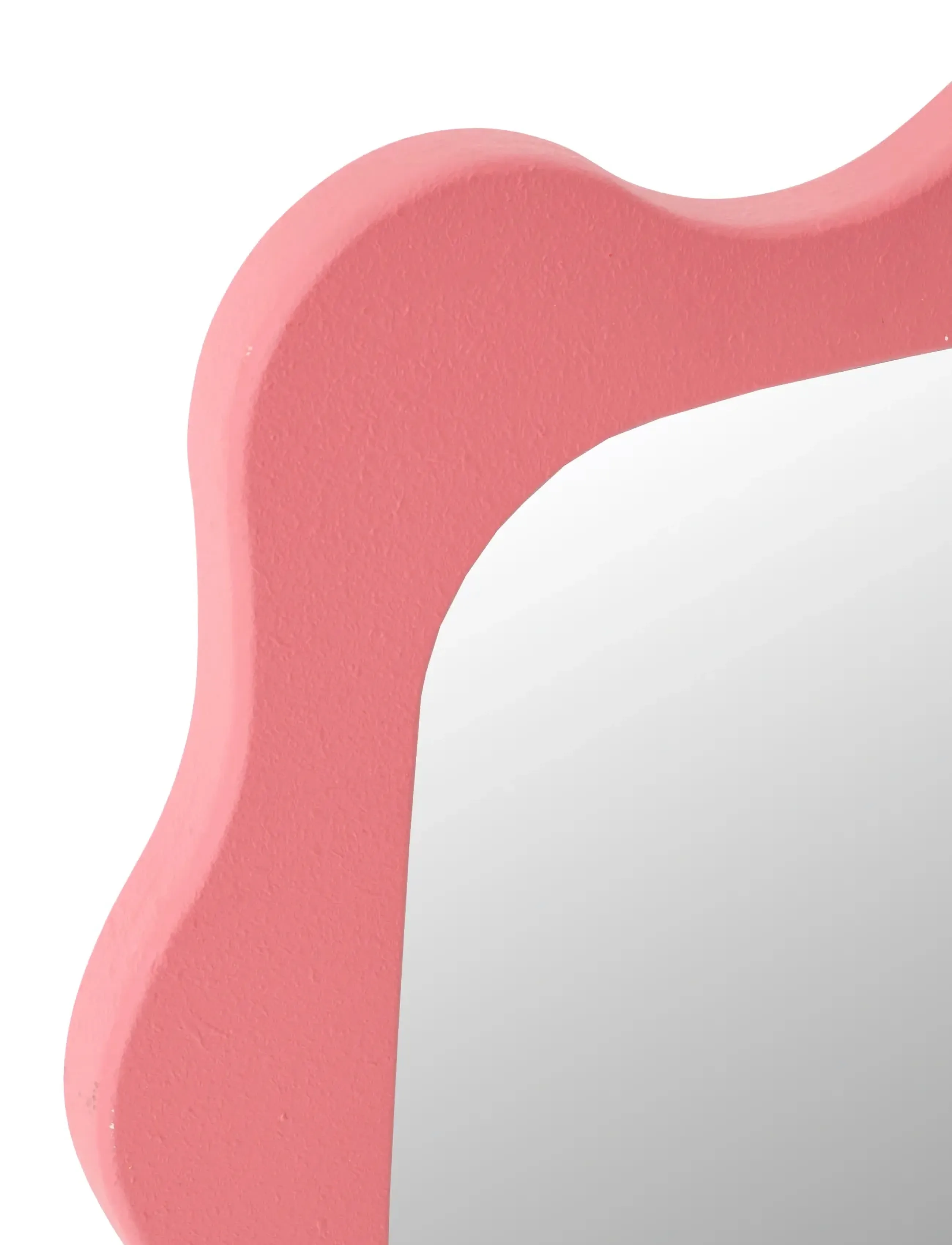 J-Line - WALL MIRROR WAVES MDF DARK PINK - dekorationsdetaljer - pink - 2