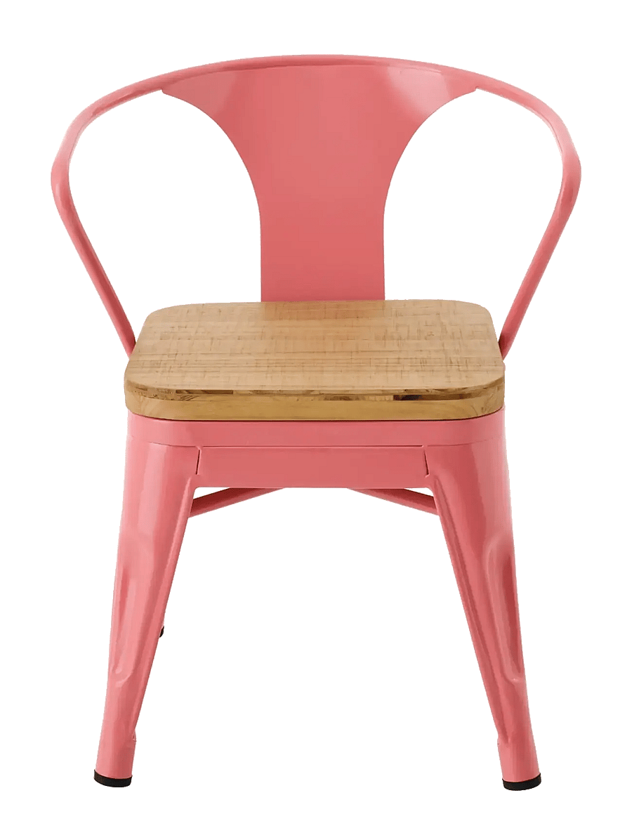 J-Line - KIDS CHAIR EVI IRON/PLYWOOD DARK PINK - stühle & hocker - pink - 2