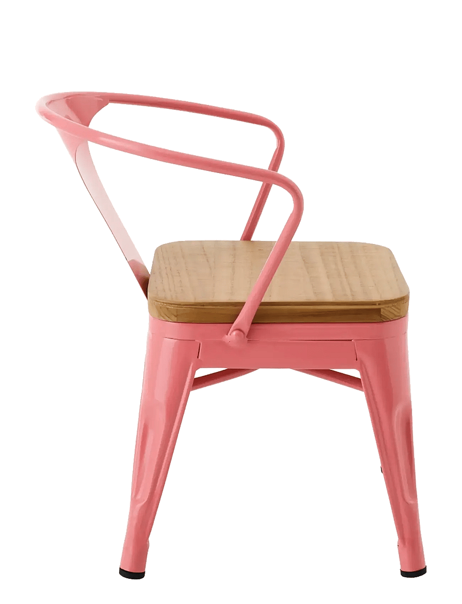 J-Line - KIDS CHAIR EVI IRON/PLYWOOD DARK PINK - stühle & hocker - pink - 3