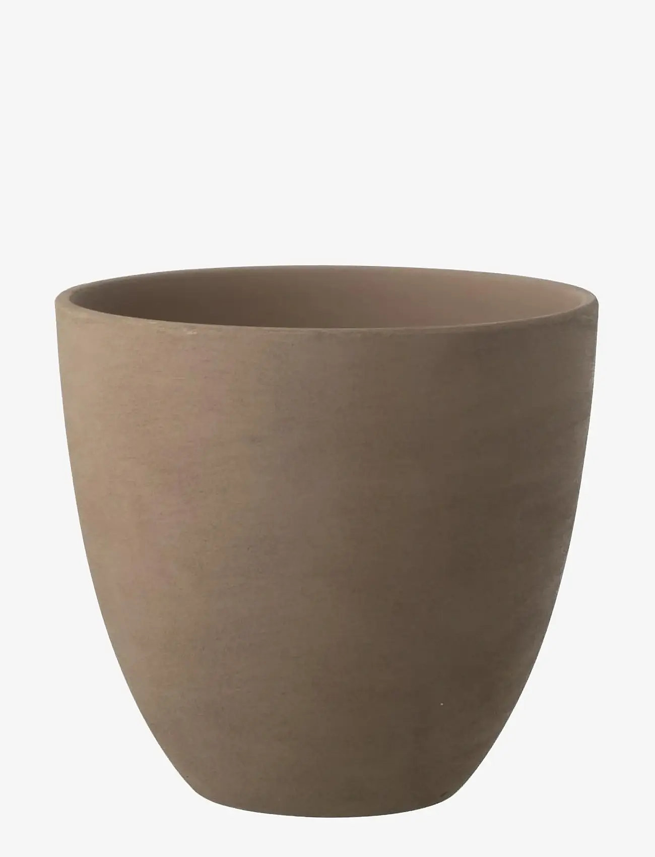 J-Line - FLOWERPOT ROUND POTTERY TAU L - aia aksessuaarid - brown - 1
