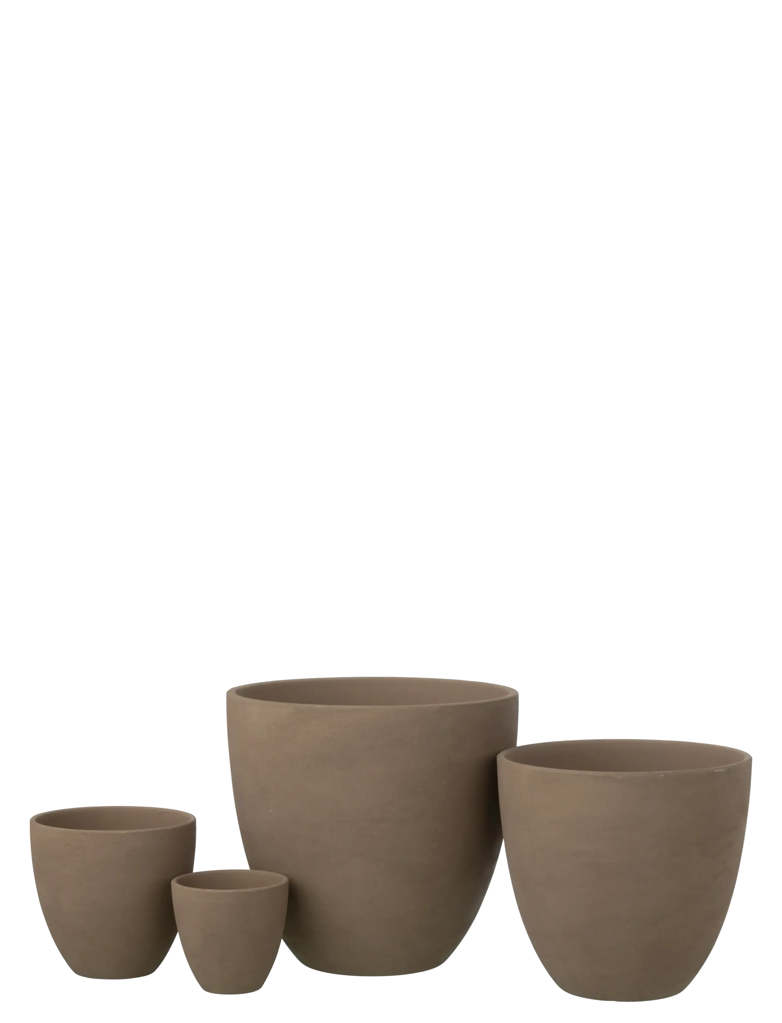 J-Line - FLOWERPOT ROUND POTTERY TAU L - dārza piederumi - brown - 2