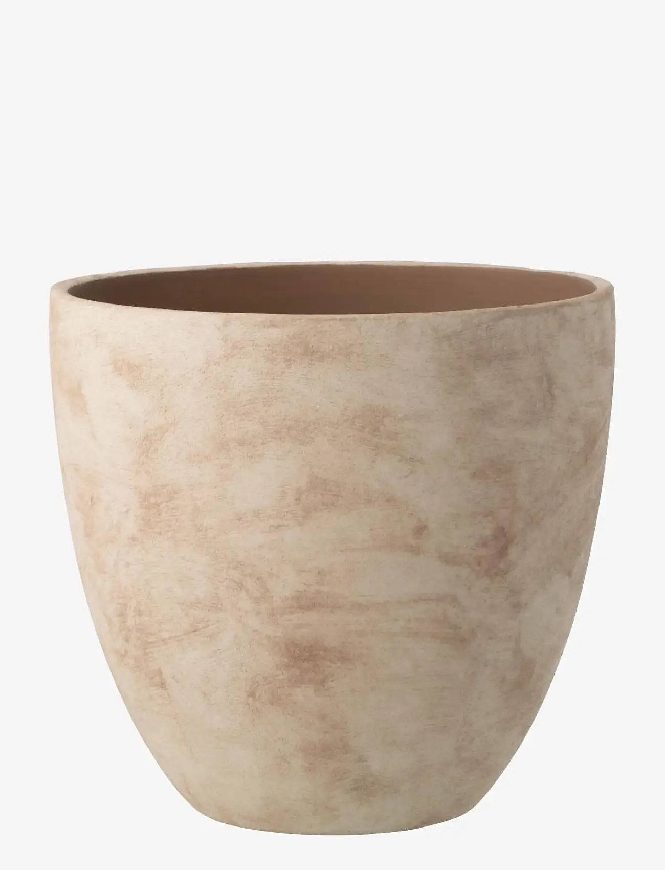 J-Line - FLOWERPOT ROUND POTTERY BEI XL - garden accessories - beige - 1
