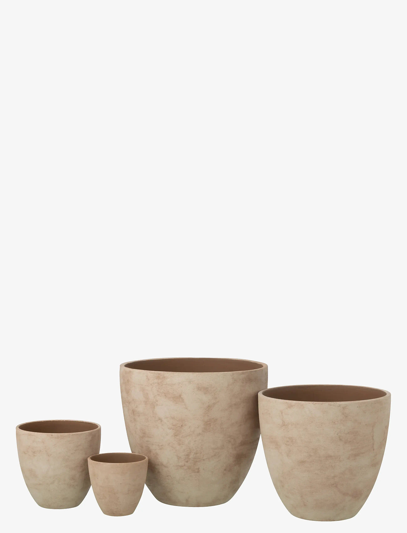 J-Line - FLOWERPOT ROUND POTTERY BEI XL - garden accessories - beige - 2