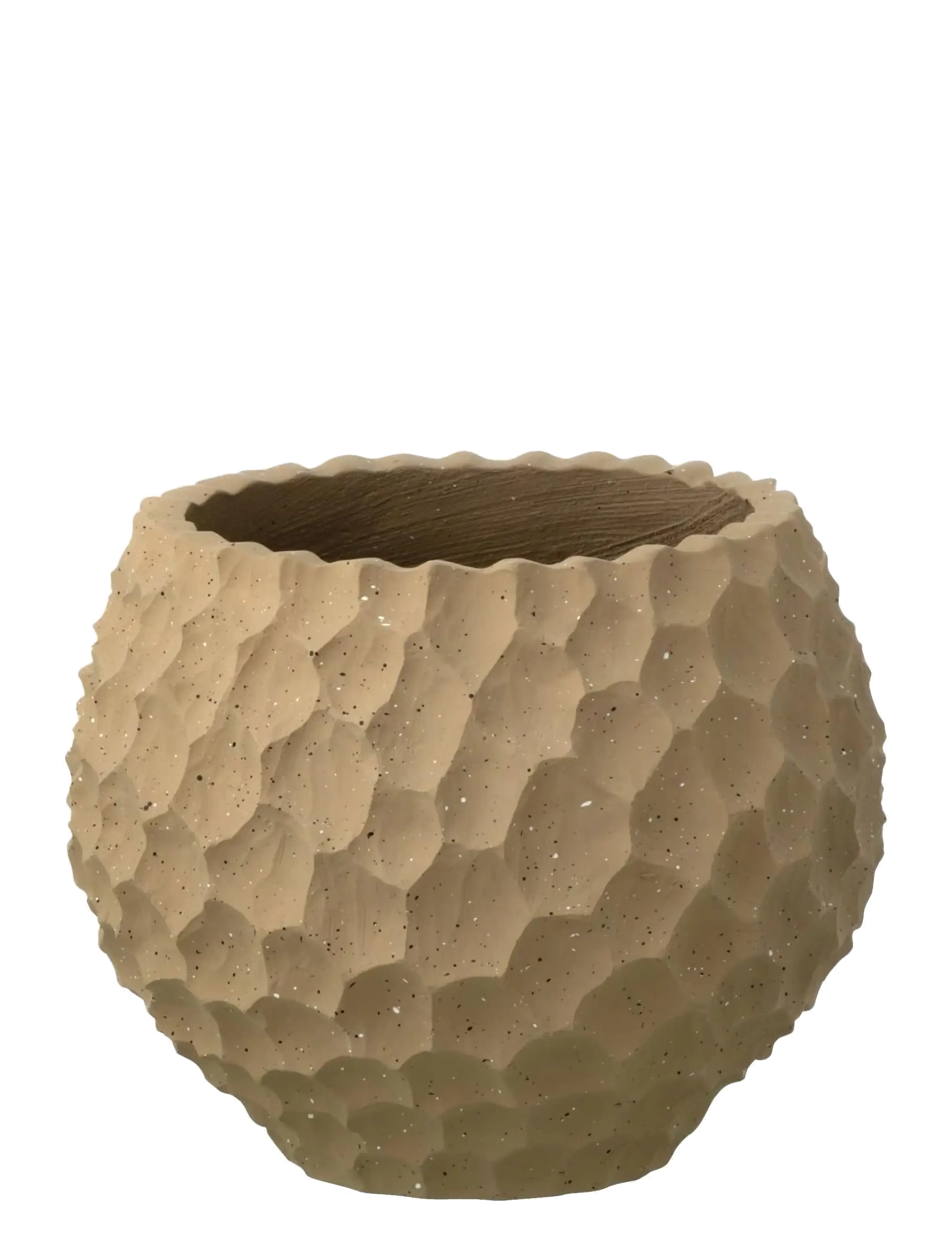 J-Line Flwrpot Dents+Outdoor Tau S, H28 cm, Decoration, Beige - Flower Pots, Homeware