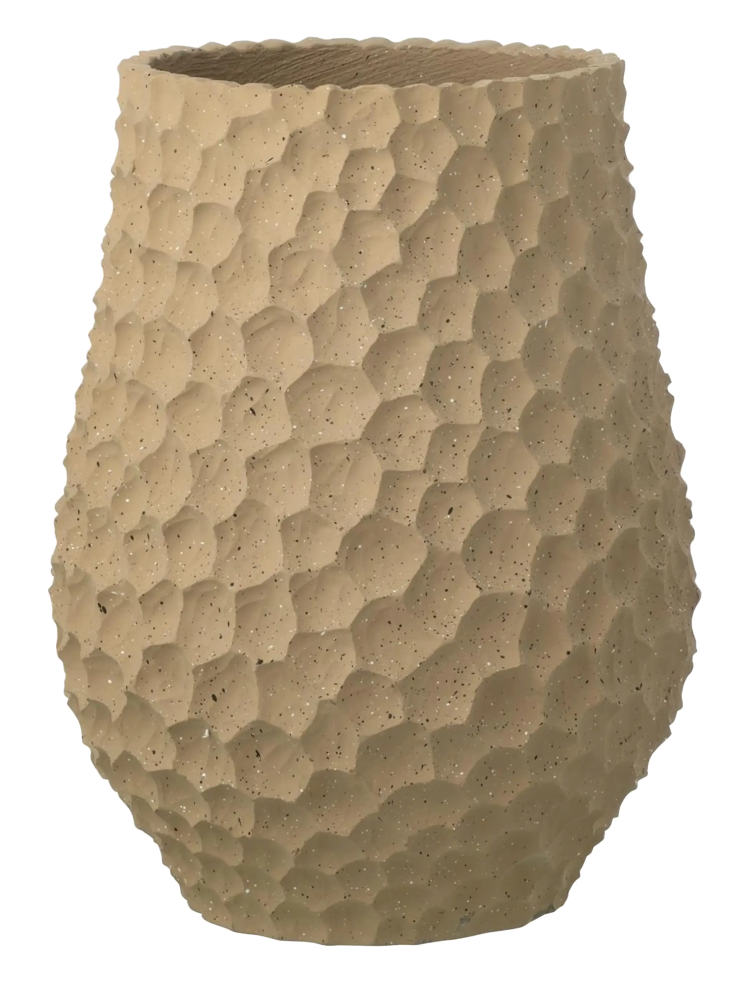 J-Line Flwrpot Dents+Outdoor Tau L, H48 cm, Decoration, Beige - Flower Pots, Homeware