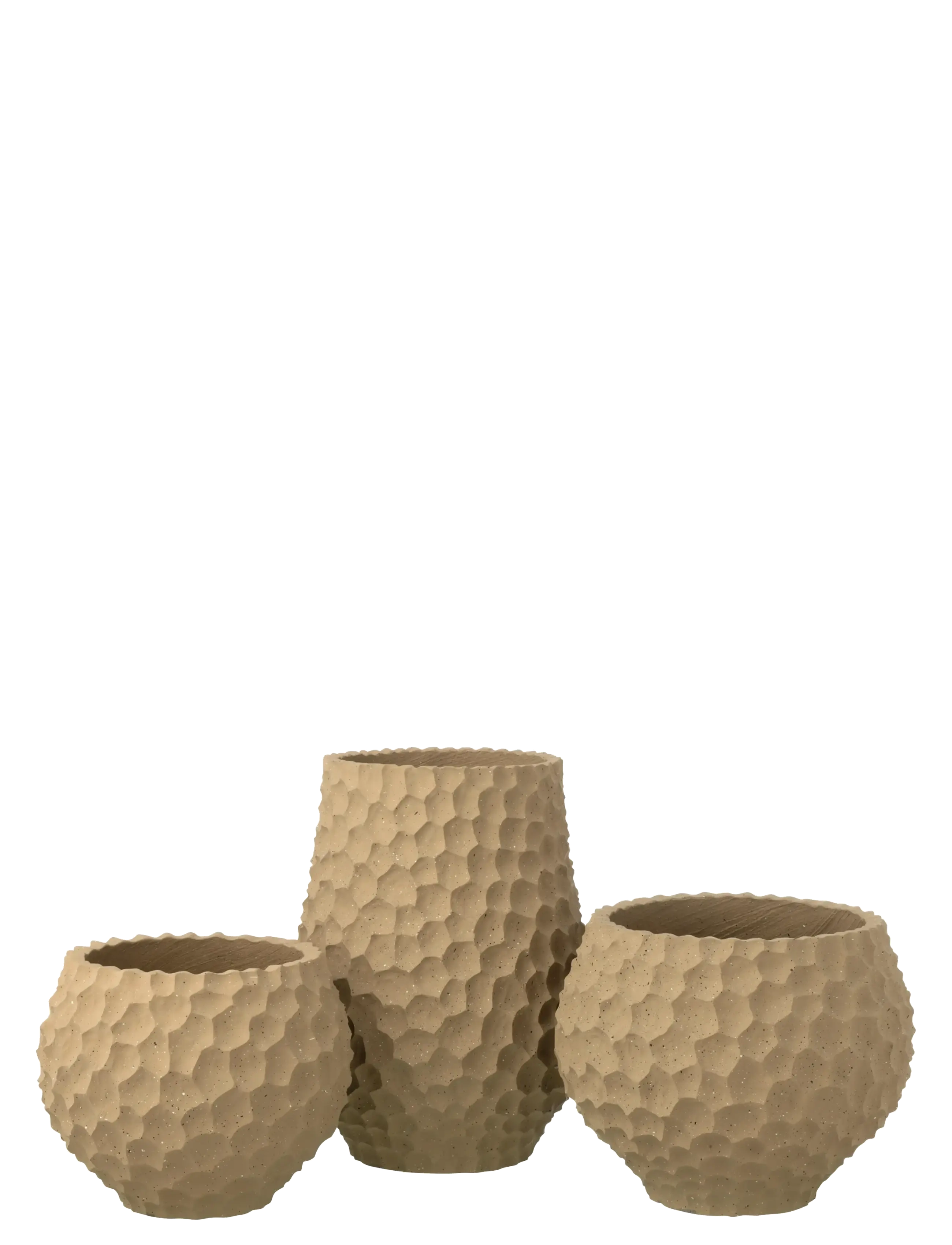J-Line - FLWRPOT DENTS+OUTDOOR TAU L - puutarhatarvikkeet - beige - 1