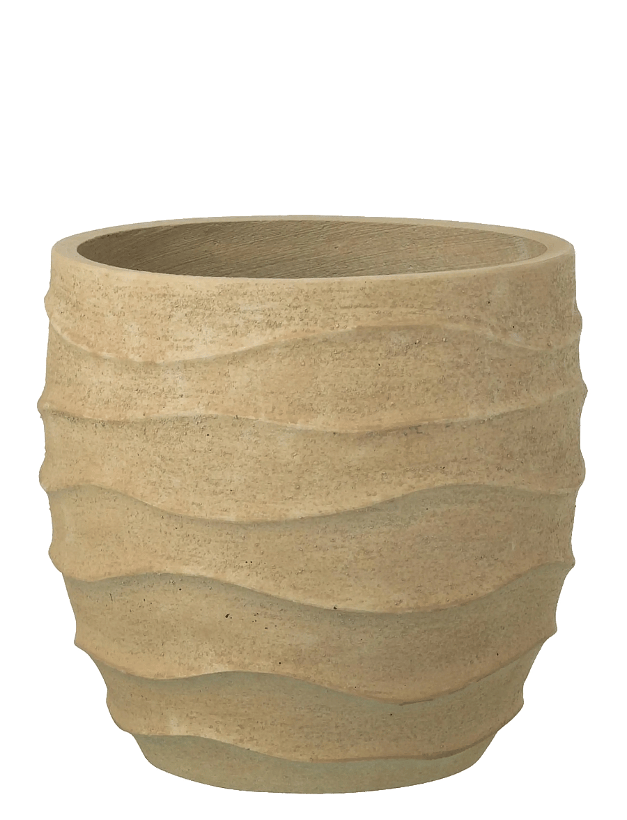 J-Line - FLWRPOT WAVES+OUTDOOR BEI L - accessoires de jardin - beige - 1