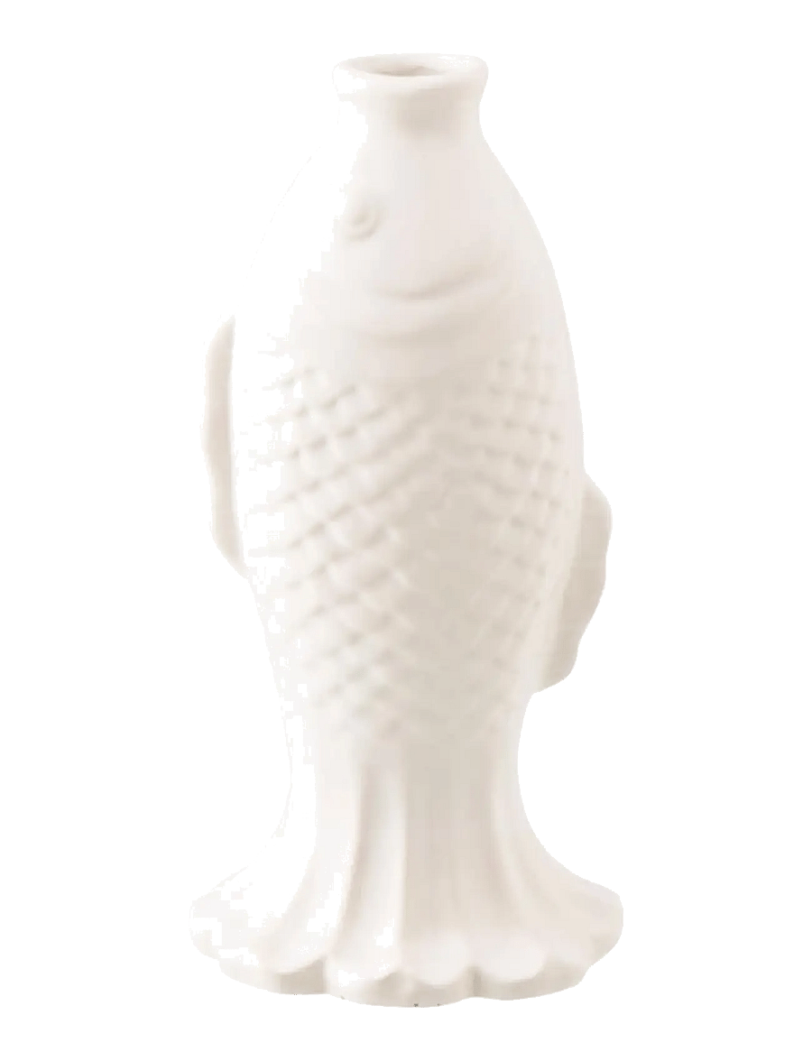 J-Line - SOLIF FISH LONG STNWARE WH - figūrėlės ir skulptūros - white - 1