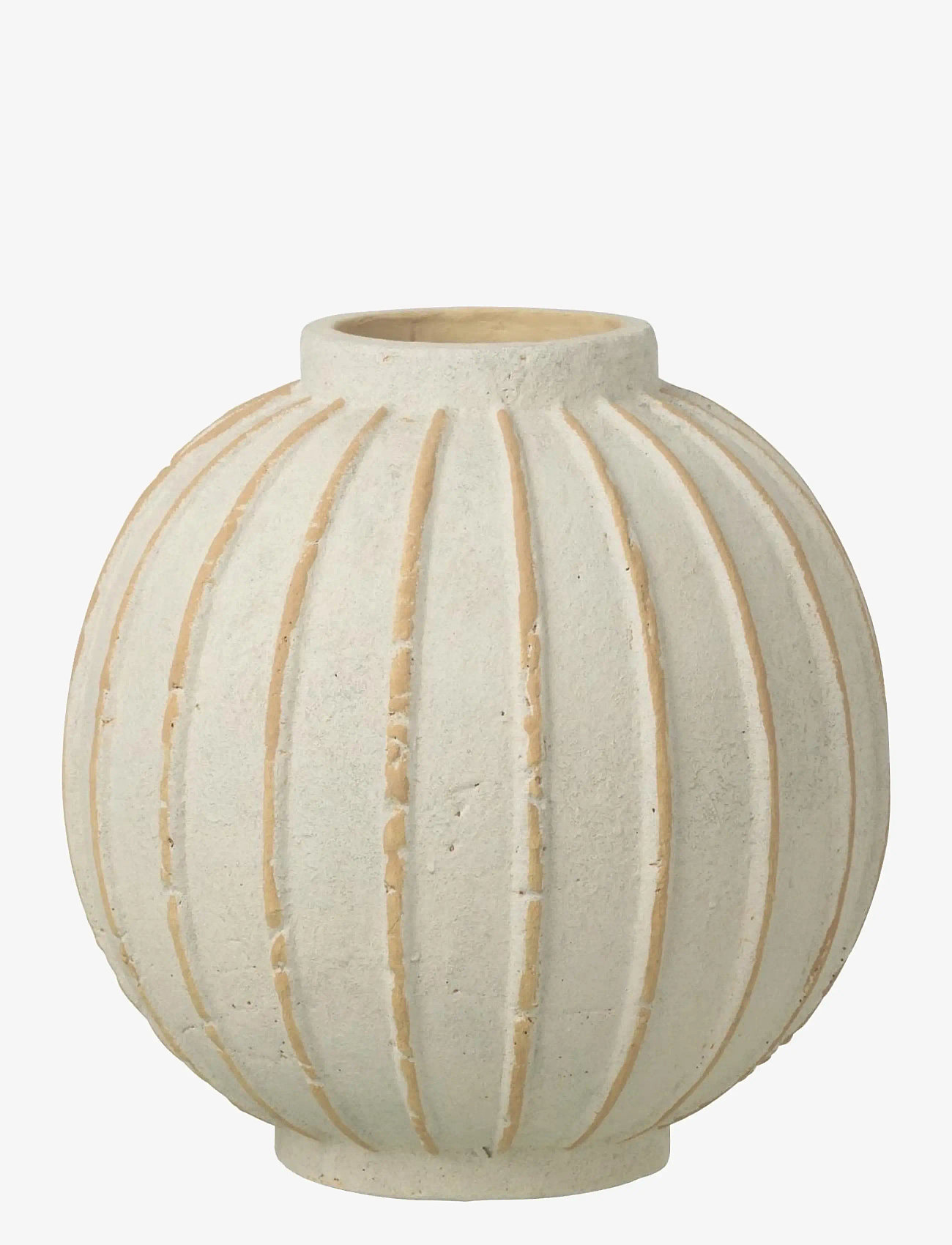 J-Line - VASE BALL TERRAC WH/BEI L - vaser - white - 1