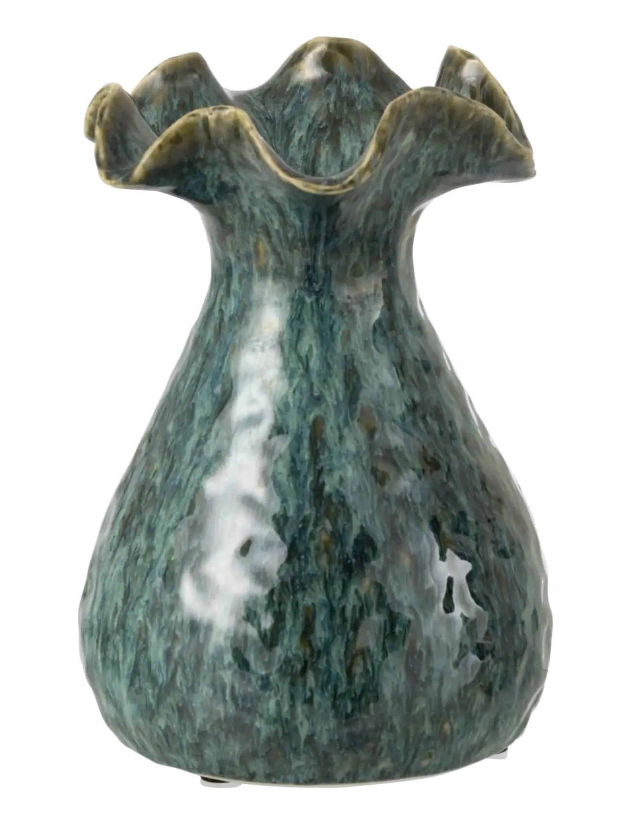 J-Line VASE RONNY IRREGULAR CLAY BL S - Sisustus - BLUE / blue