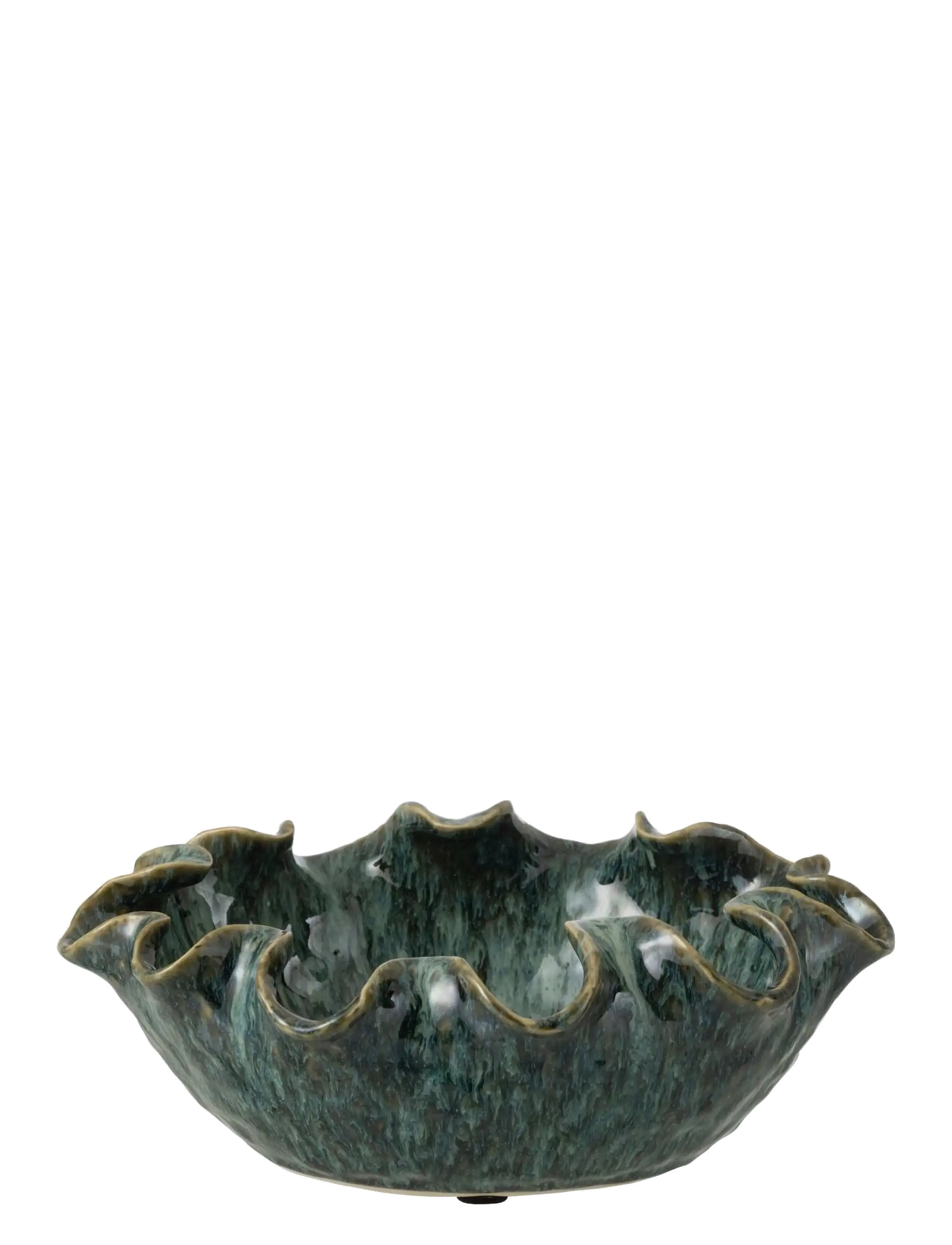 J-Line Deco Tray Ronny Irr Clay Bl, Decorative Platters, Blå, Str: W33CM