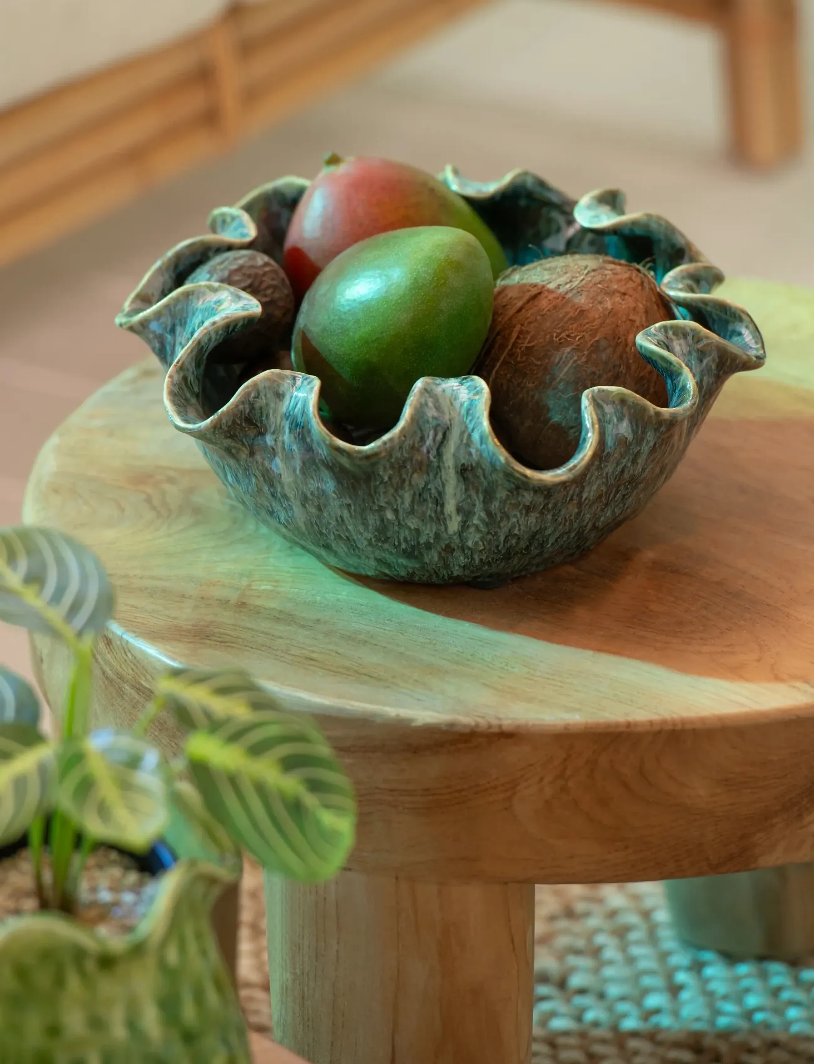 J-Line Deco Tray Ronny Irr Clay Bl, W33 cm, Decoration, Blau - Decorative Platters, Homeware