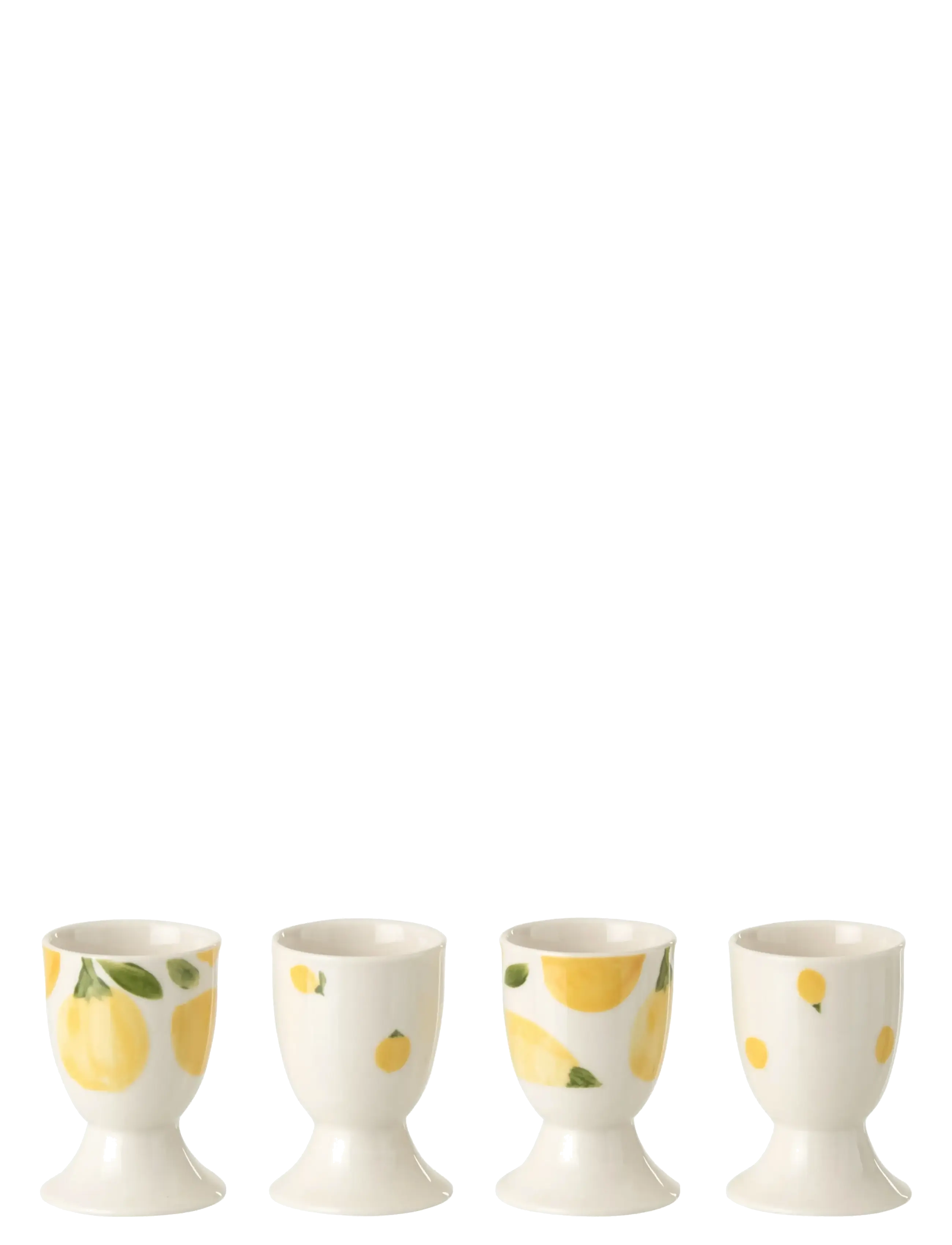 J-Line S/4 EGG CUP LEM CERAM WH/YELL - Nyheter - WHITE / white