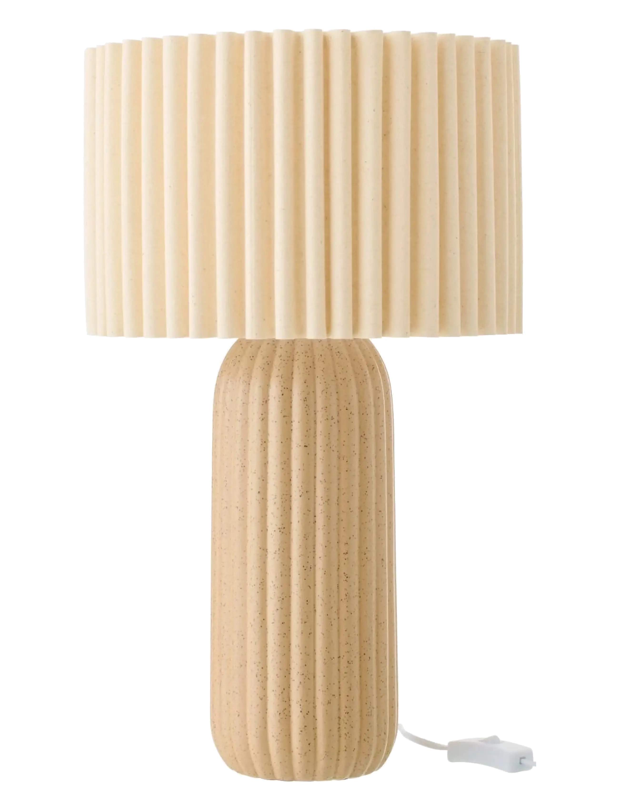 J-Line Table Lamp Ruth Ceramic Cam S, Bordlampe, Creme, Str: H50CM