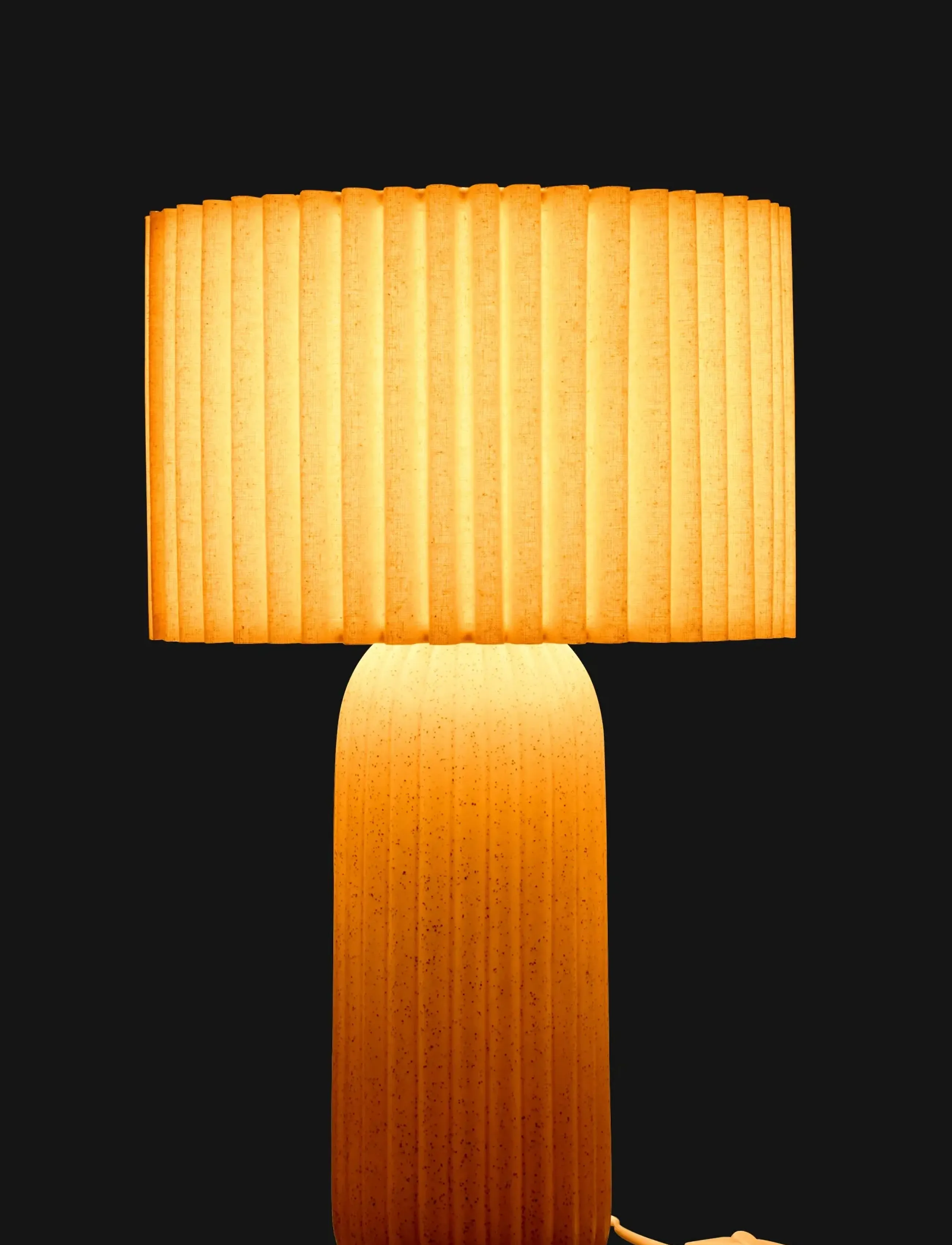 J-Line Table Lamp Ruth Ceramic Cam S, H50 cm, Cream, Lamper > Bordlamper, Unisex