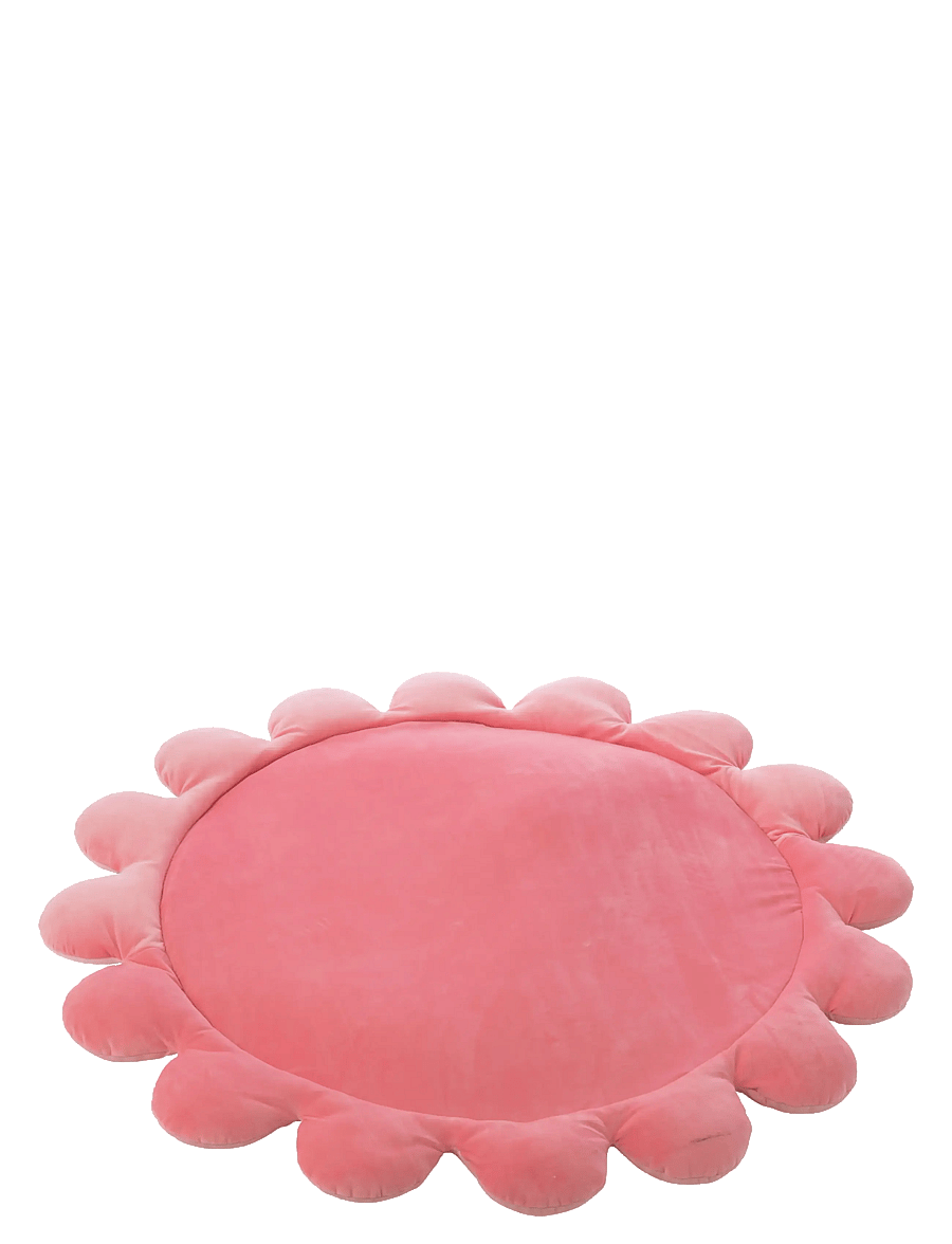 J-Line - PLAYMAT FLOWER POLYESTER DARK PINK/LIGHT PINK - runde teppiche - pink - 1