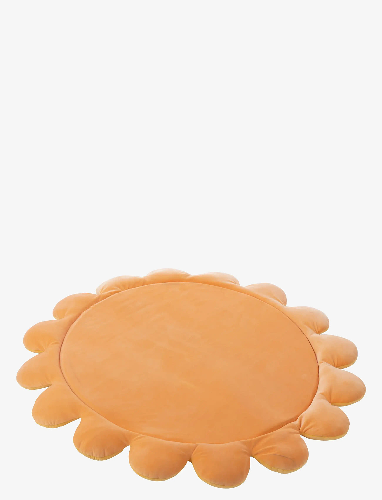 J-Line - PLAYMAT FLOWER POLYESTER ORANGE/YELLOW - runde tæpper - yellow - 1