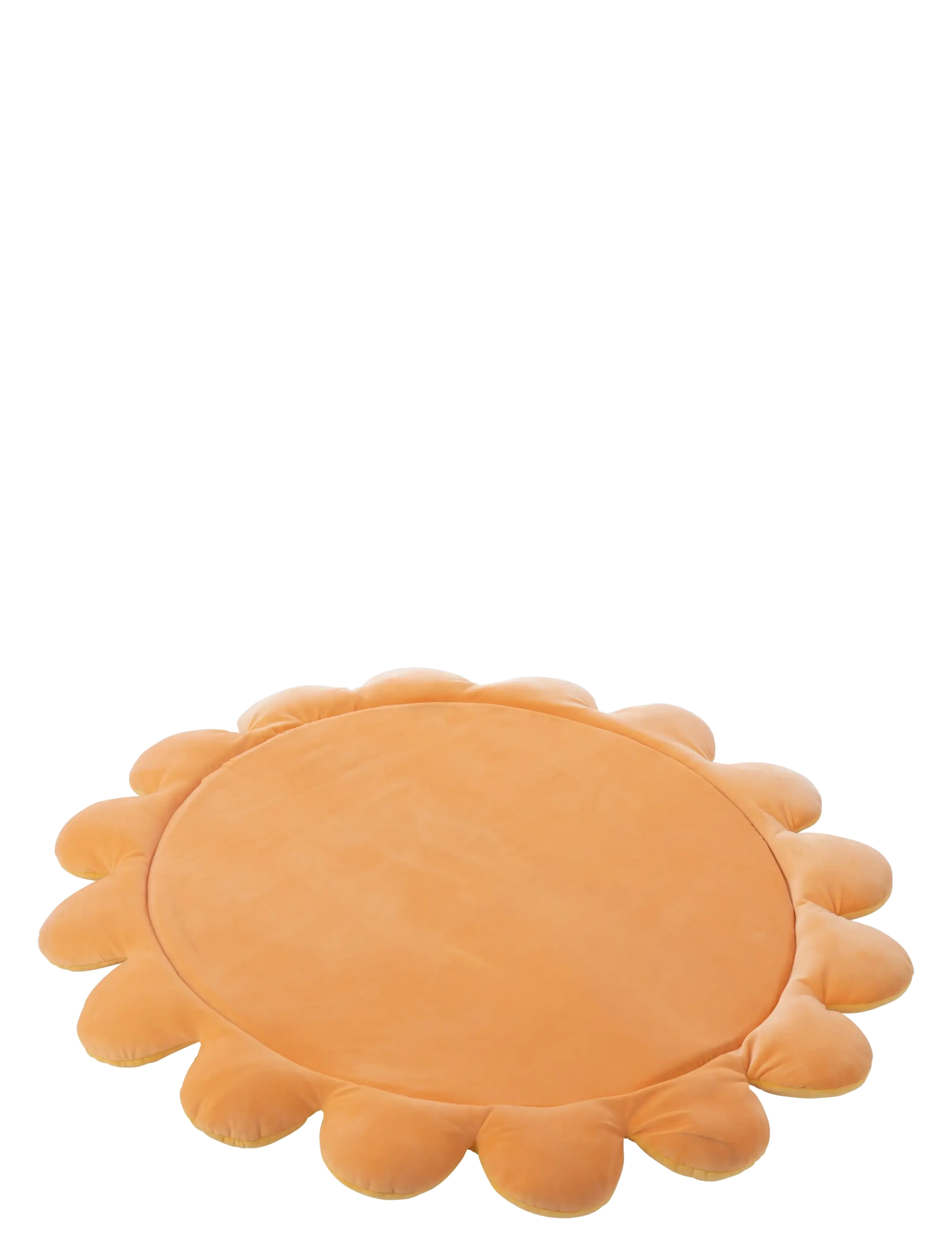 J-Line - PLAYMAT FLOWER POLYESTER ORANGE/YELLOW - runde tæpper - yellow - 1