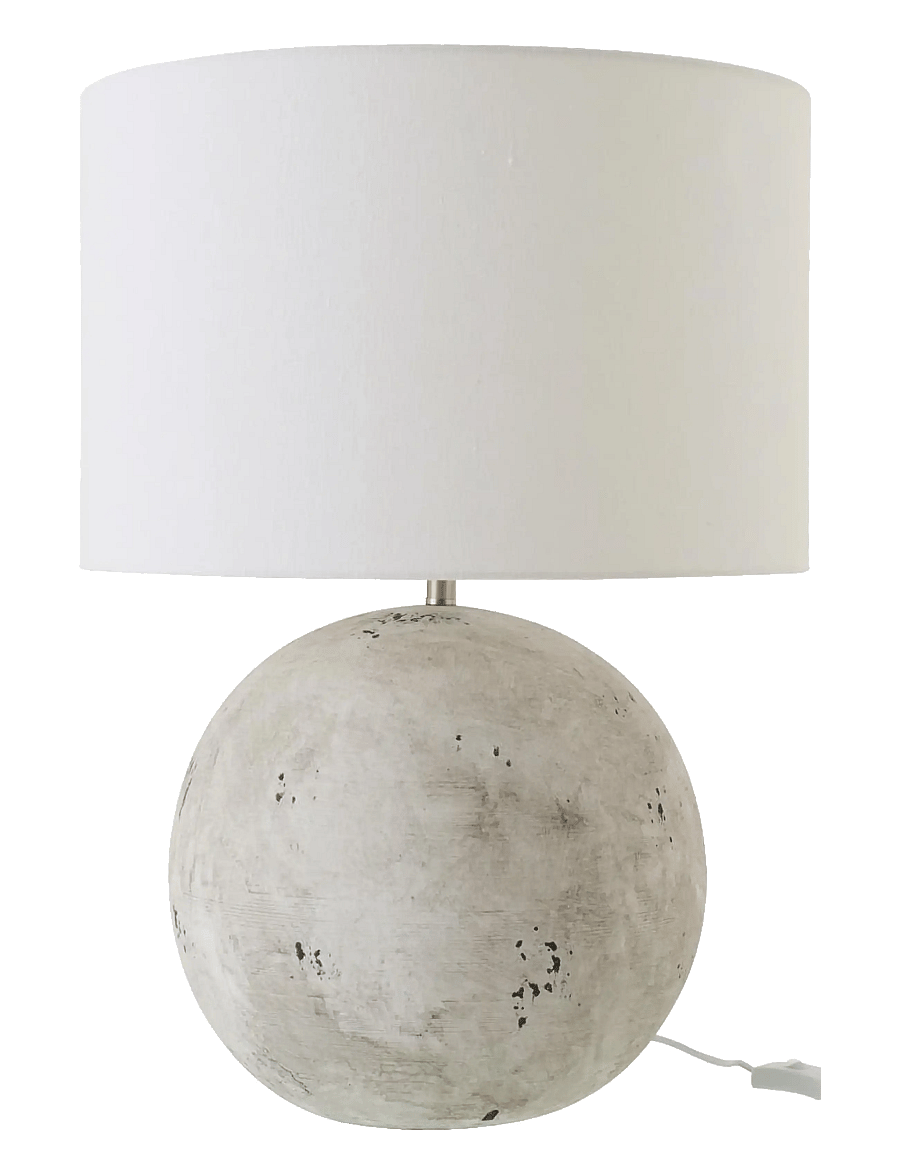 J-Line - TABLE LAMP BALL CERAMIC GREY - lampy na biurko - grey - 1