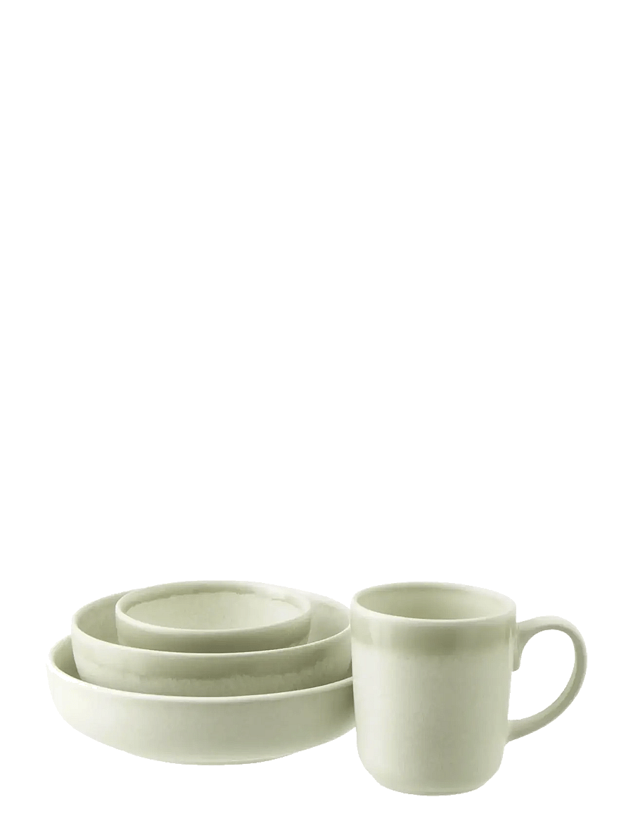 J-Line - CUP LUNA STONEWARE LIGHT GREEN - tējas krūzes - green - 2