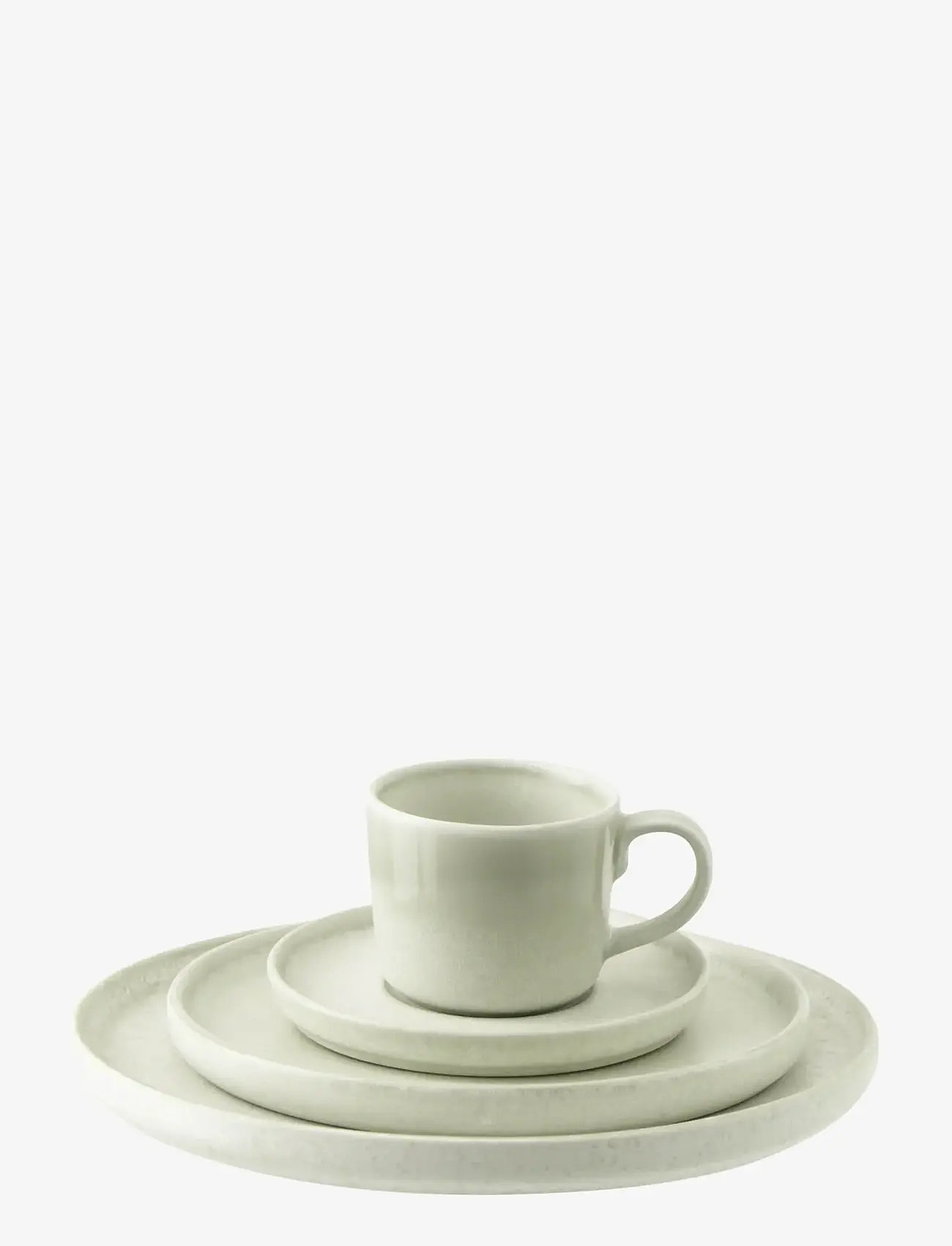 J-Line - PLATE LUNA STONEWARE GRN L - dinner plates - green - 2