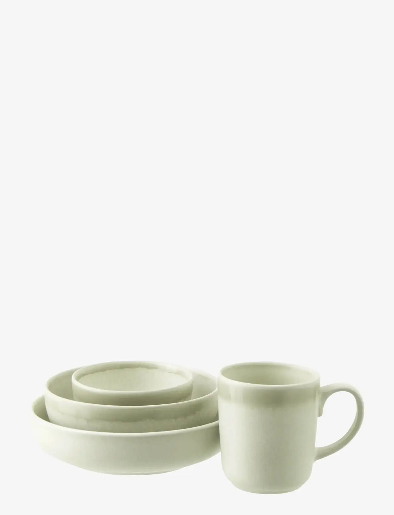 J-Line - BOWL LUNA STONEWARE GRN L - fruit bowls - green - 3