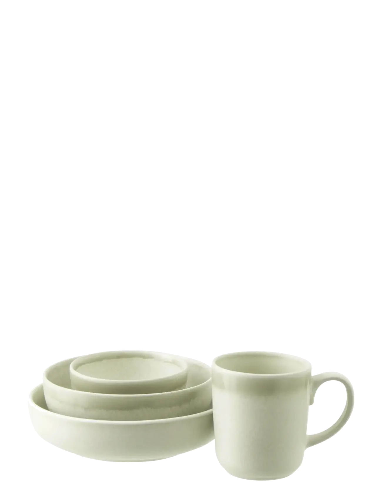 J-Line - BOWL LUNA STONEWARE GRN L - fruktskålar - green - 3