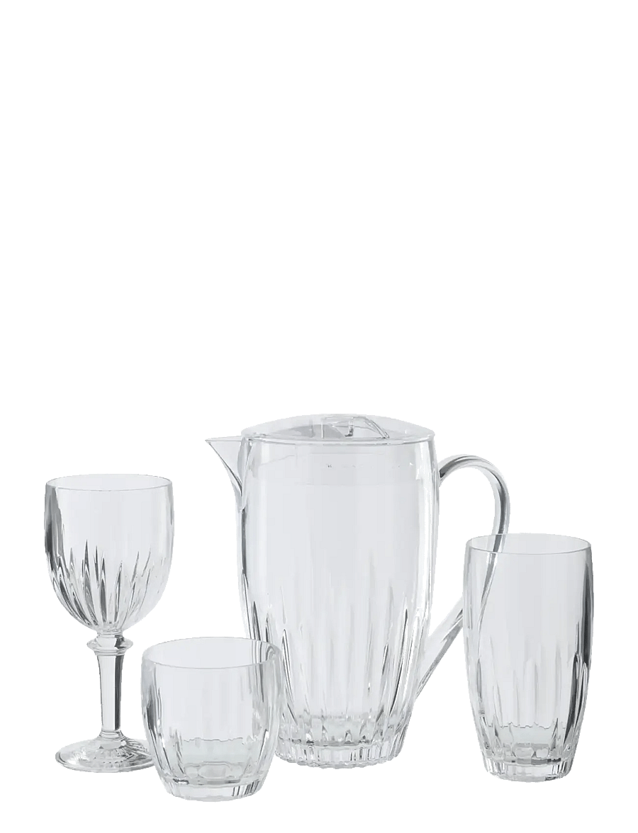 J-Line - S/4 DRINKING GLASS ACR TR - dzeramās glāzes - transparent - 2
