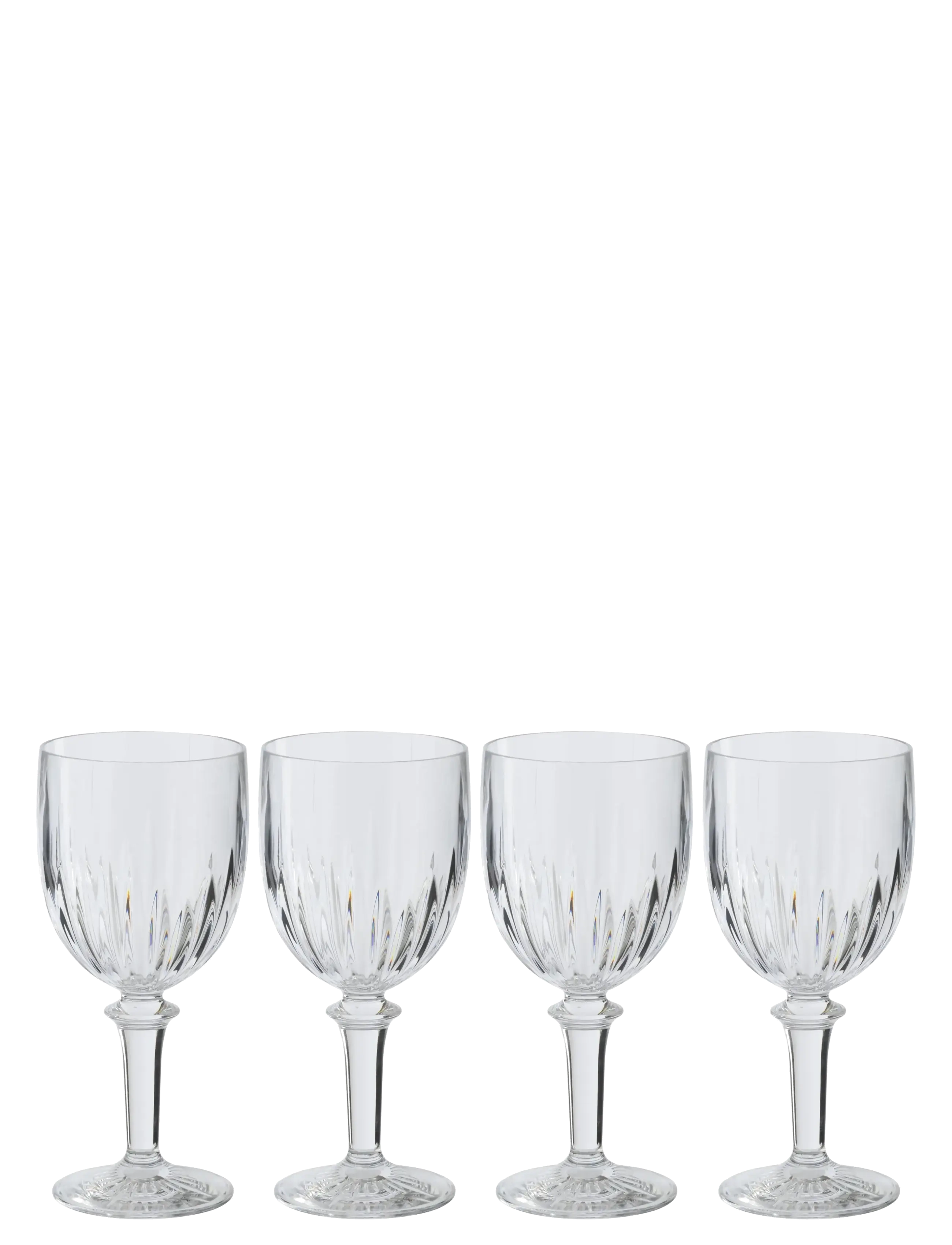 J-Line S/4 Wine Glass Acrylic Tr, Ø 9 cm, Glass, Nackt - Red Glasses, Homeware