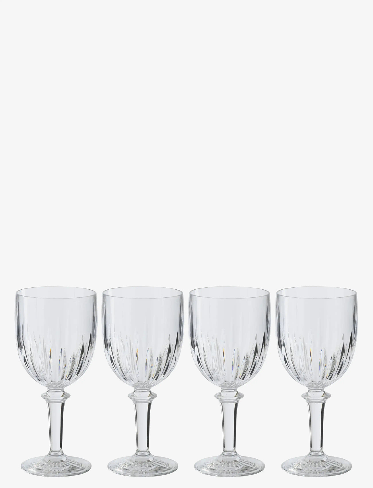 J-Line - S/4 WINE GLASS ACRYLIC TR - hvidvinsglas - transparent - 0