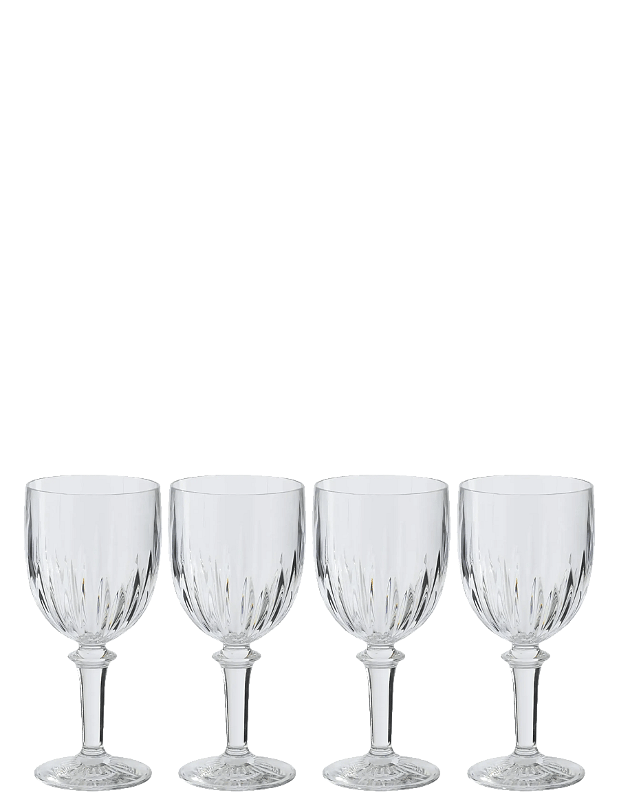 J-Line - S/4 WINE GLASS ACRYLIC TR - weißweingläser - transparent - 0
