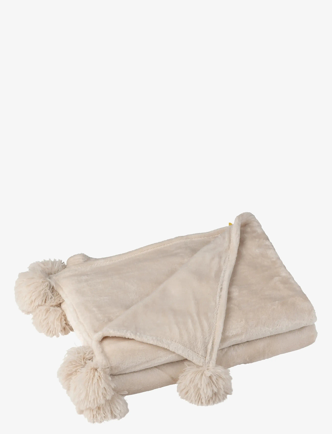 J-Line - PLAID POMPOM POLYESTER LIGHT BEIGE - tekid - beige - 0