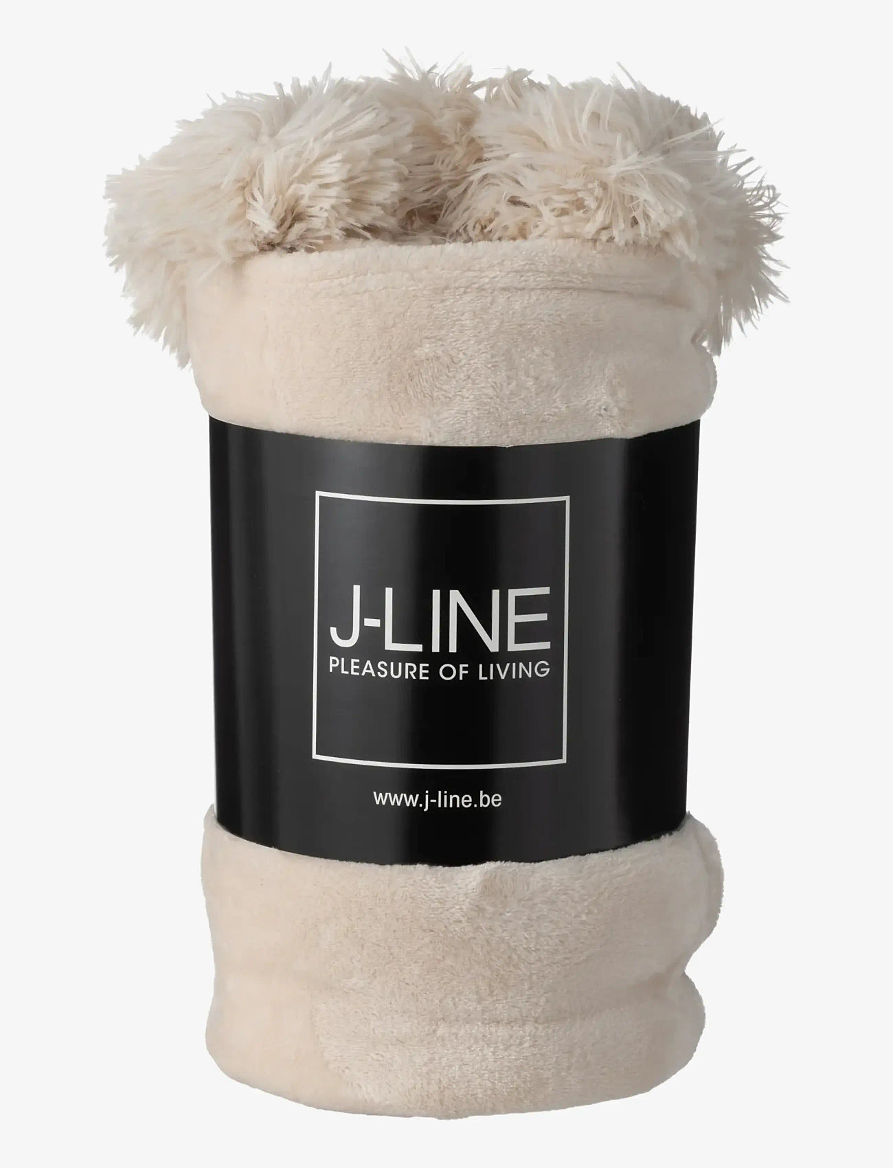 J-Line - PLAID POMPOM POLYESTER LIGHT BEIGE - tekid - beige - 2