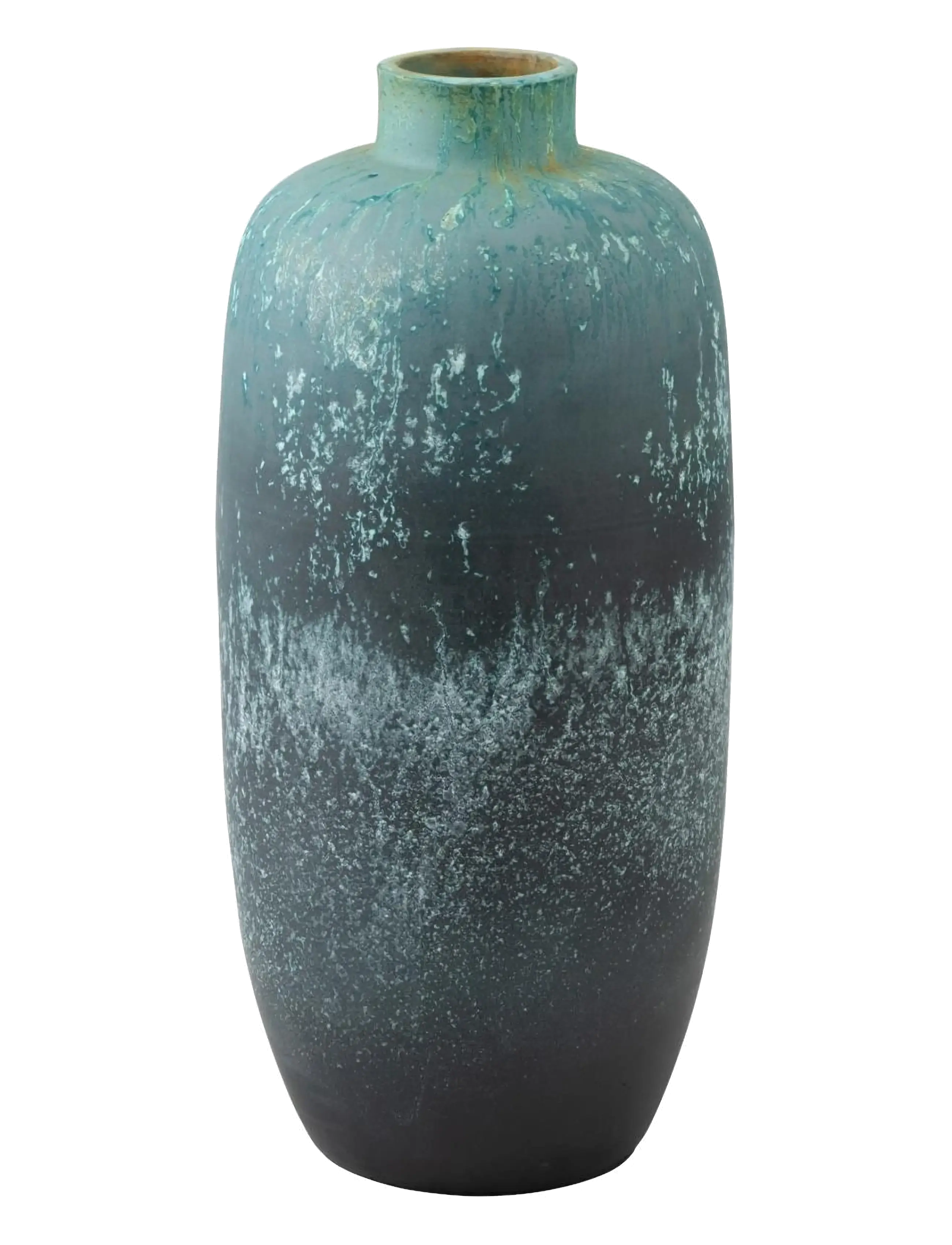J-Line VASE VINTAGE CERAMIC AZURE M - Nyheter - BLUE / blue