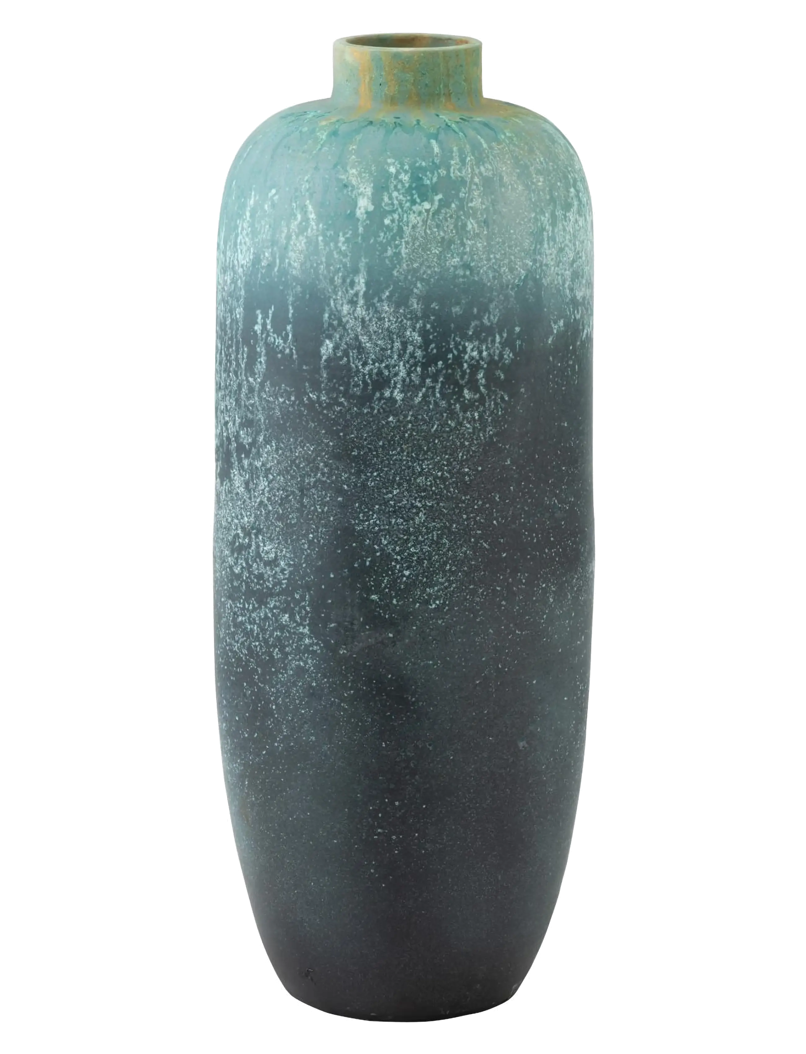 J-Line VASE VINTAGE CERAMIC AZURE L - Nyheter - BLUE / blue