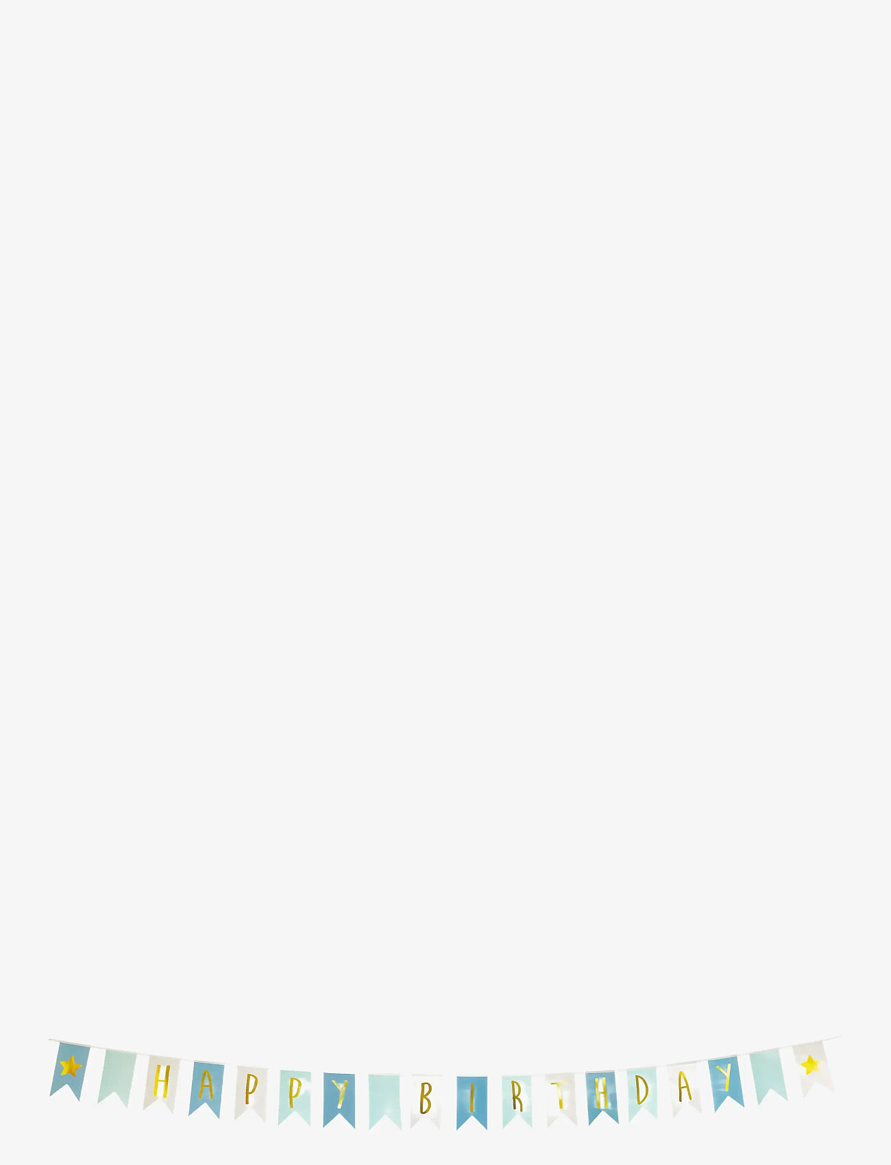 JaBaDaBaDo - Vimpel happy birthday blå - dekorationsdetaljer - blue - 0