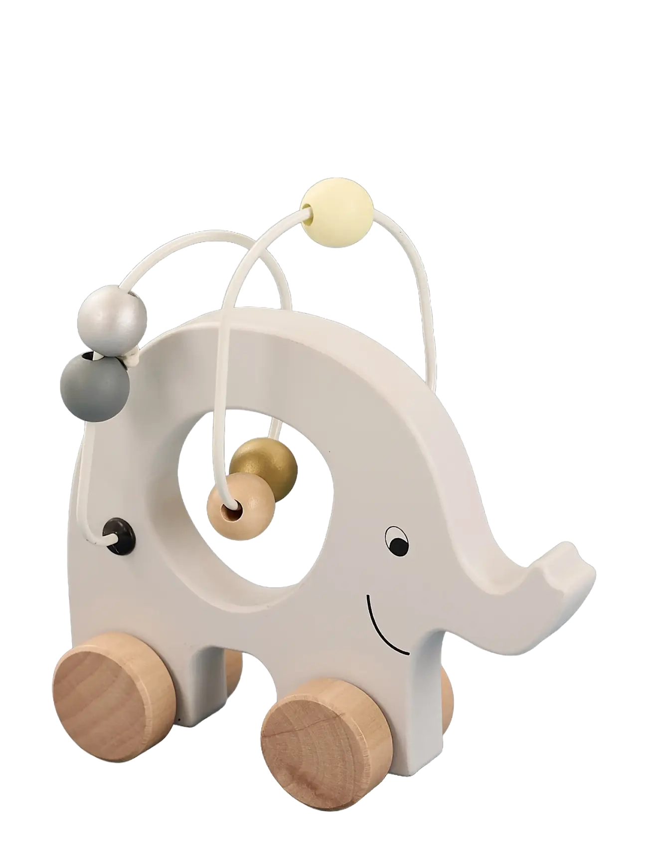 JaBaDaBaDo Pull elephant with abacus silver - Beebitooted - MULTI COLOURED / grey