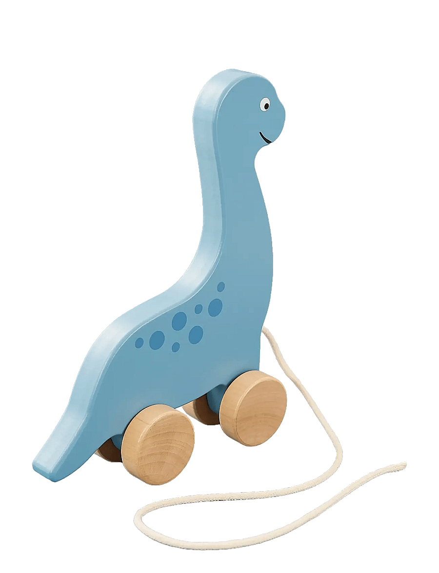 JaBaDaBaDo - Pull Dino with string - tõmmatavad mänguasjad - blue - 2