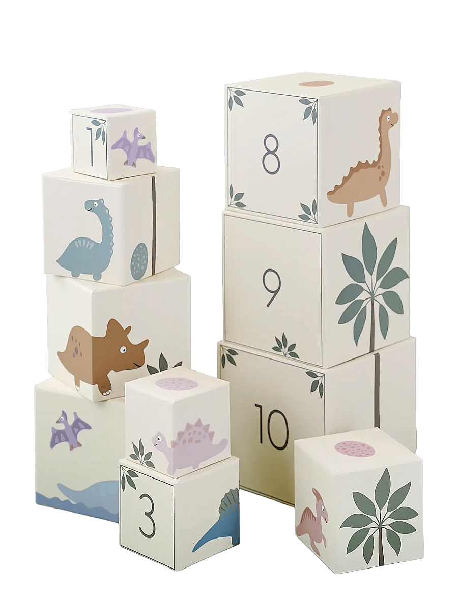 JaBaDaBaDo - Cubes 1-10 Dino - stapelbare blokk - multi coloured - 1