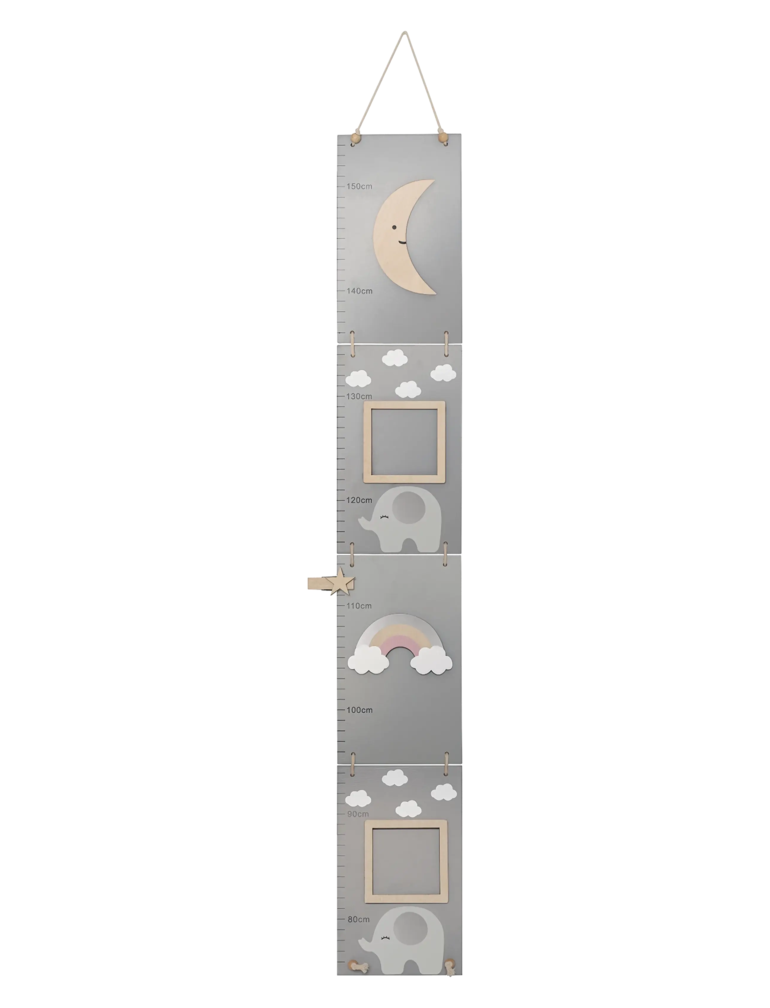 JaBaDaBaDo Growth Chart Elephant, One Size, Wall Stickers, Grau - Chart, Kinder
