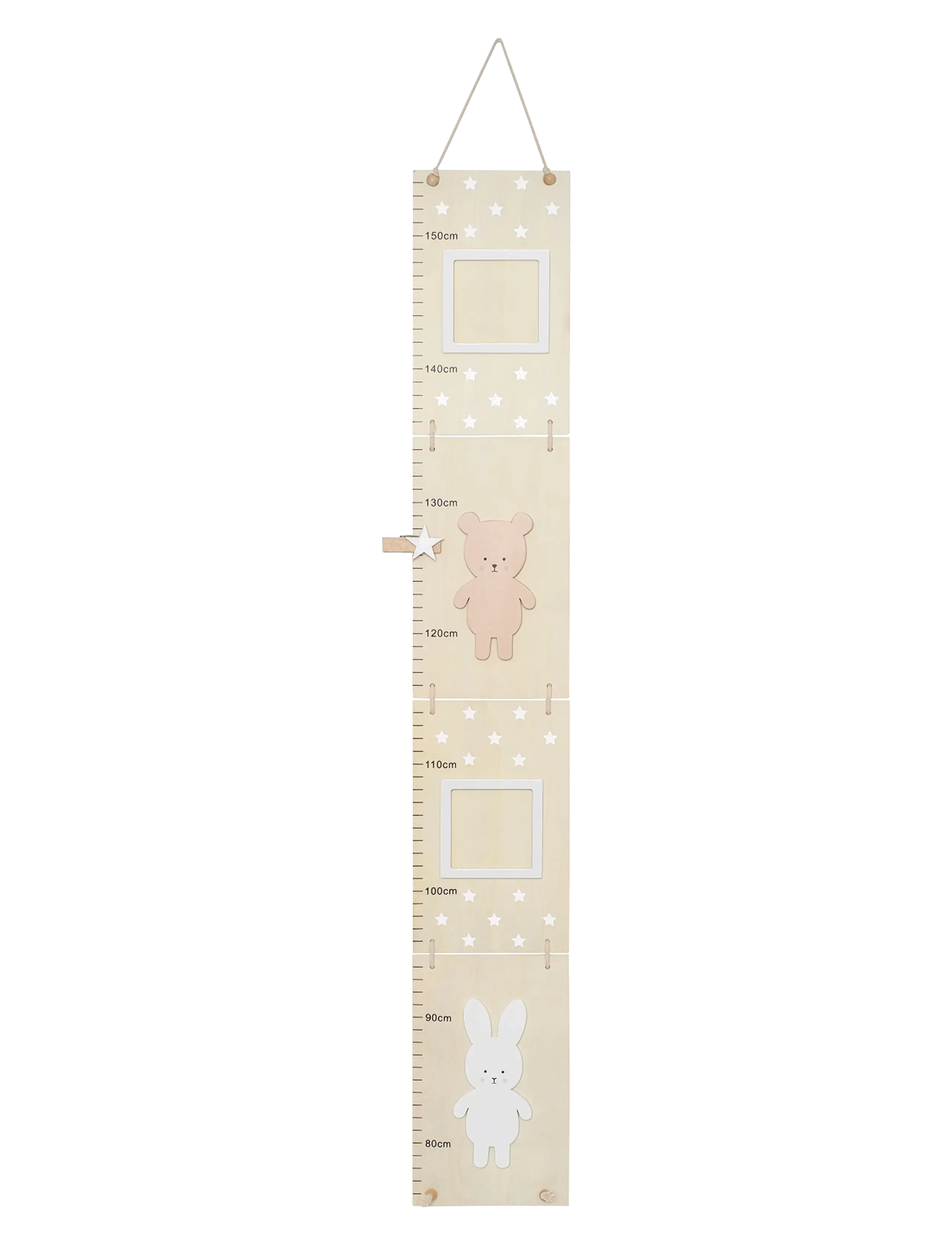 JaBaDaBaDo Growth Chart Teddy & Bunny, Vækstdiagram, Beige, Str: ONE SIZE