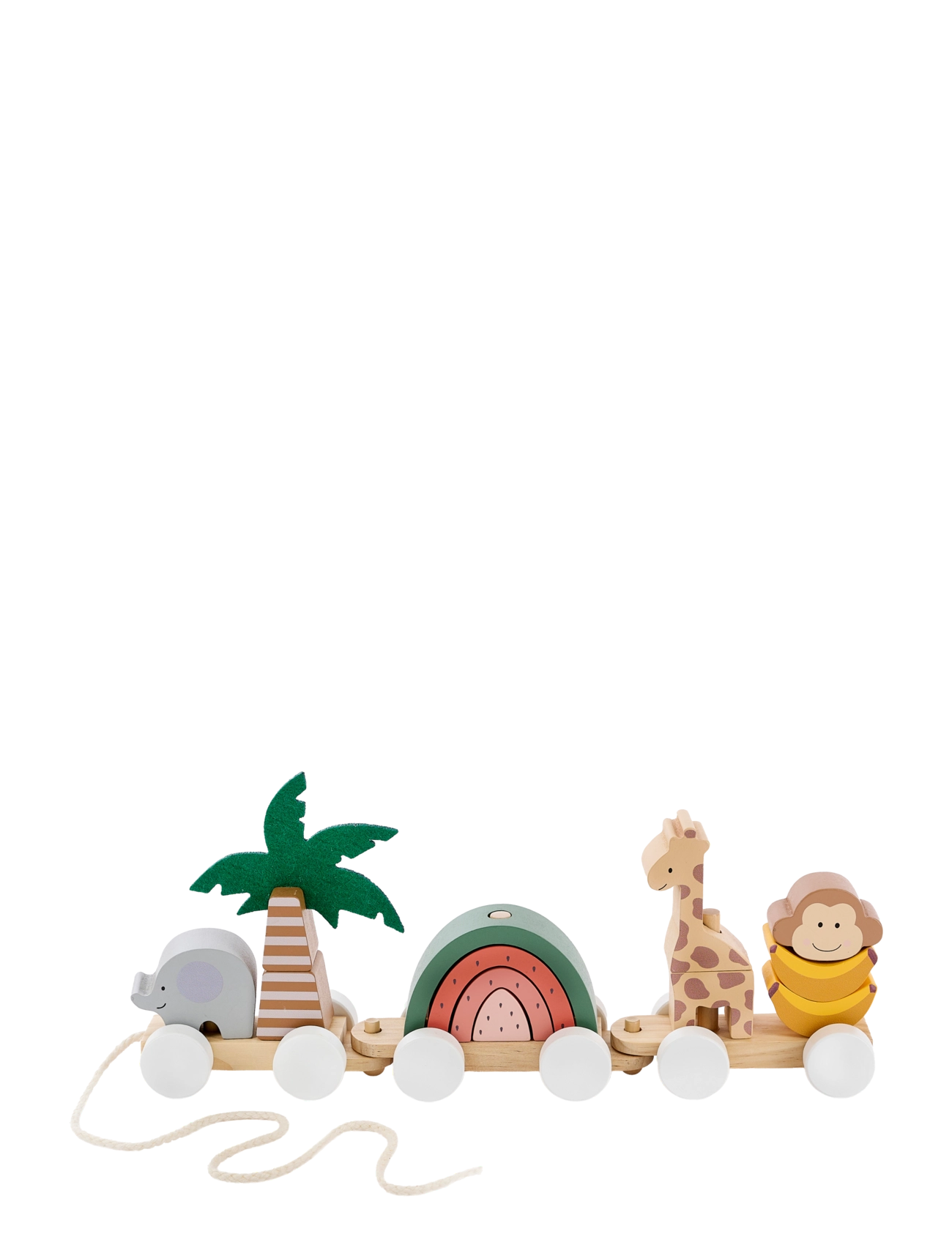 JaBaDaBaDo Train with blocks safari - Pull along toys - MULTI COLOURED / multi