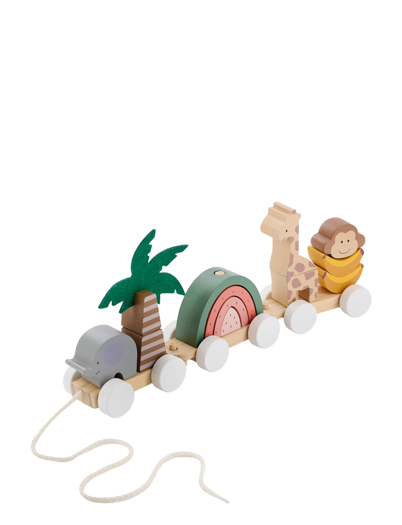 JaBaDaBaDo - Train with blocks safari - pull along toys - multi coloured - 3