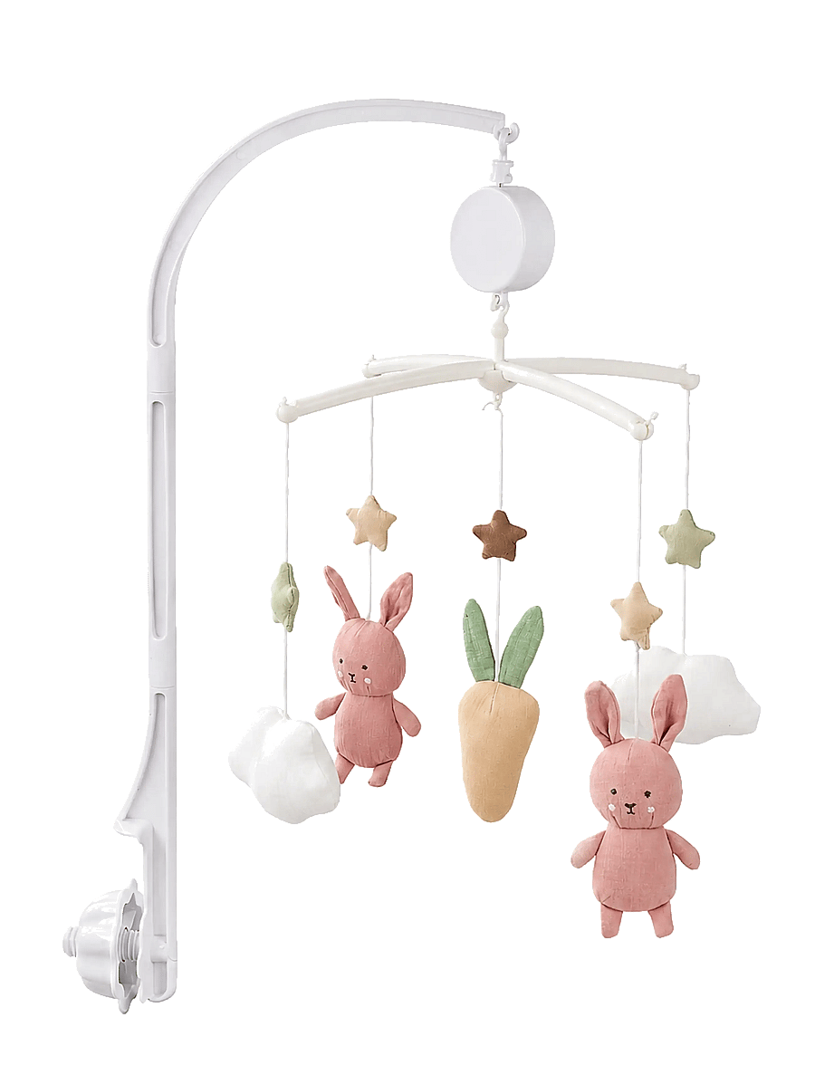 JaBaDaBaDo - Musical mobile Bunny pink - beebi rippuvad mänguasjad - pink - 0