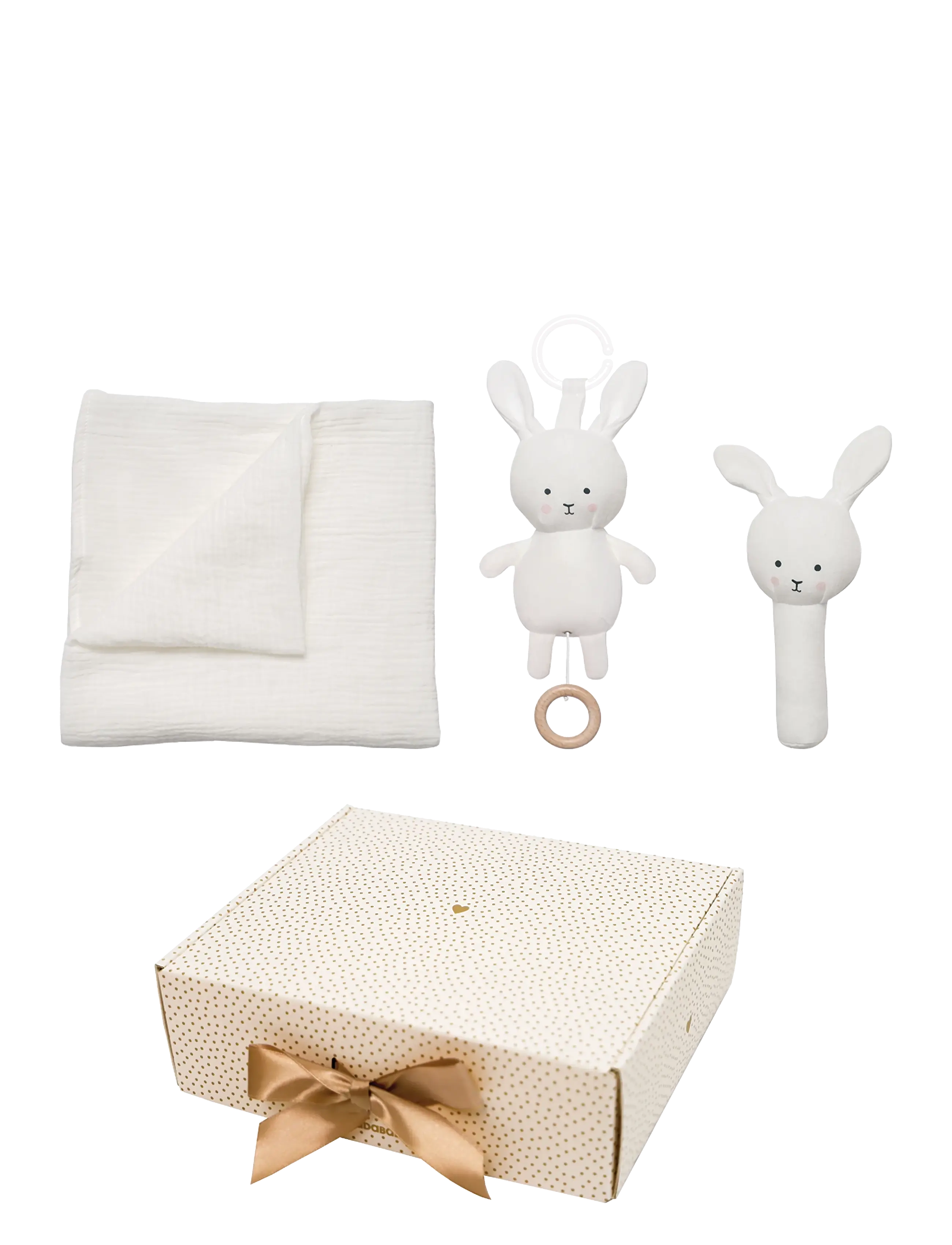 JaBaDaBaDo Baby gift Bunny blanket - Nieuwe Mode - WHITE / white
