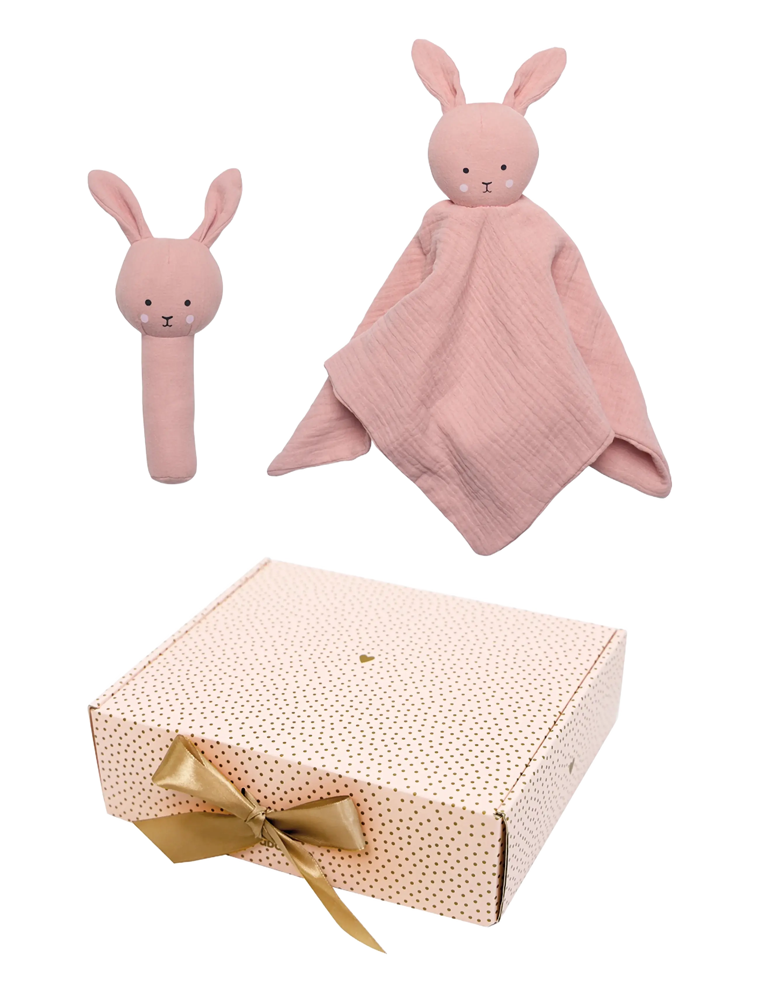 JaBaDaBaDo Baby gift Bunny rattle pink - Babyprodukte - PINK / pink/rose