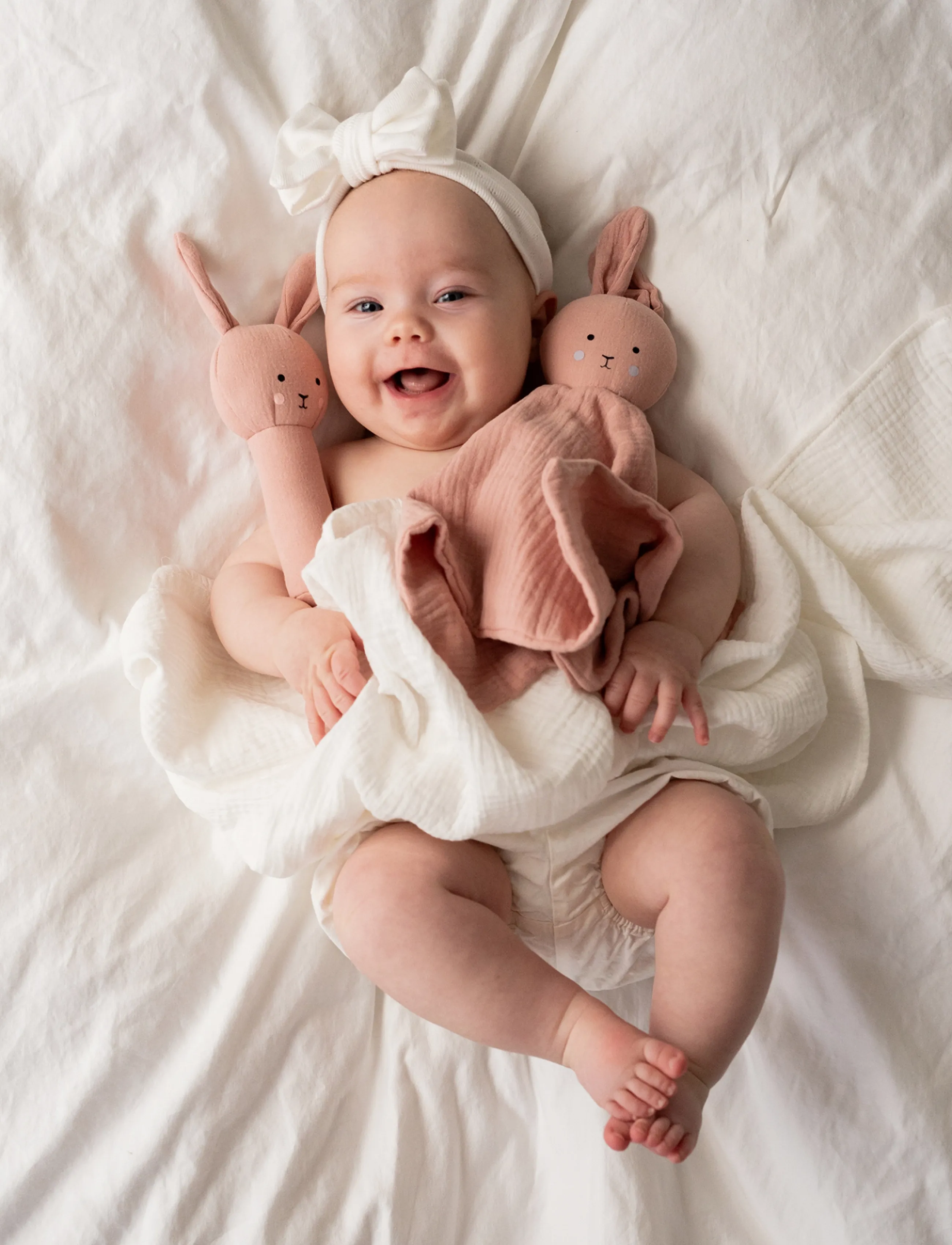 JaBaDaBaDo Baby Gift Bunny Rattle Pink, One Size, Rosa - Geschenk-Sets, Kinder